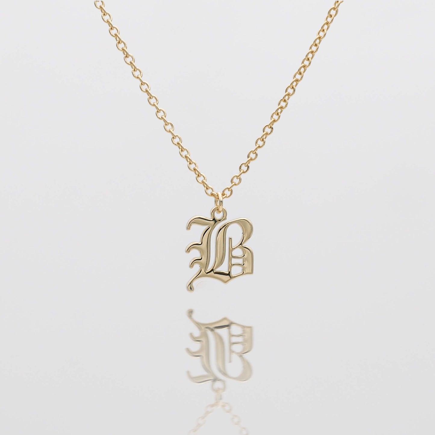 Old English Initial Necklace