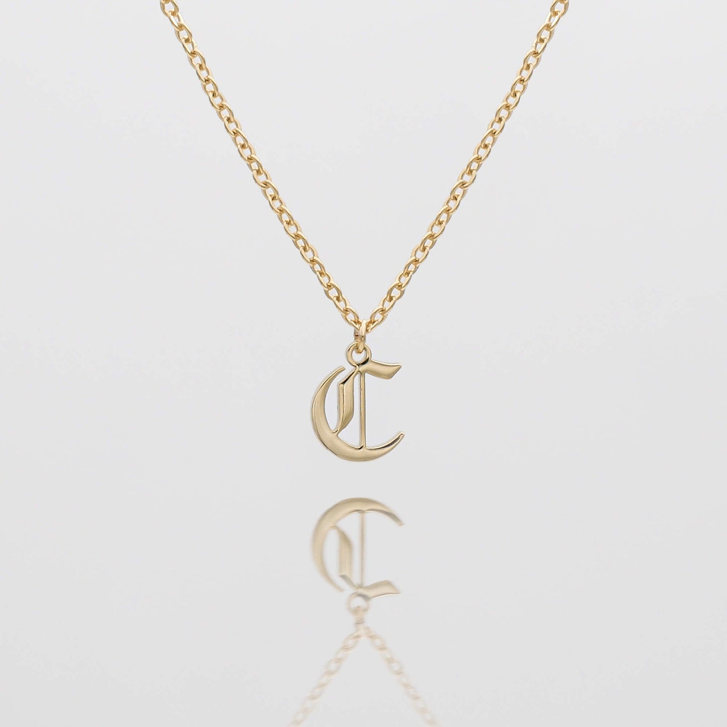 Old English Initial Necklace