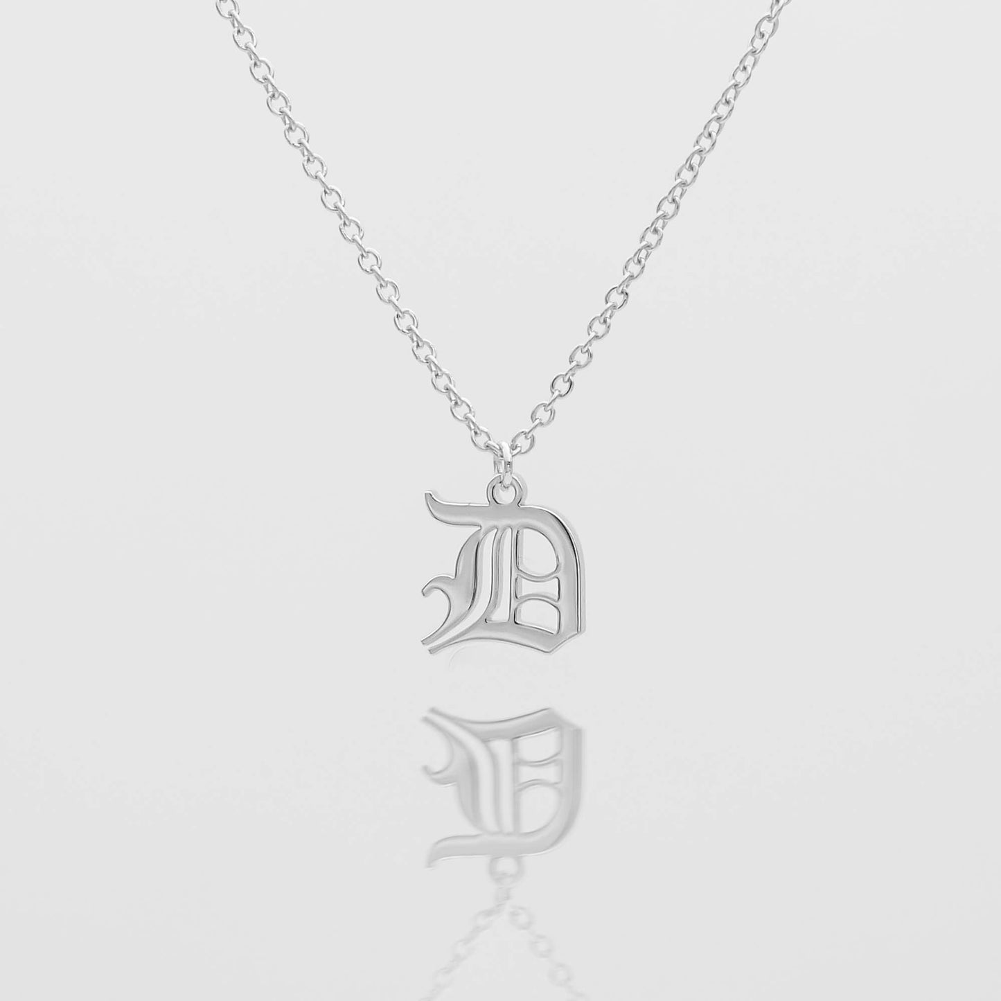 Old English Initial Necklace