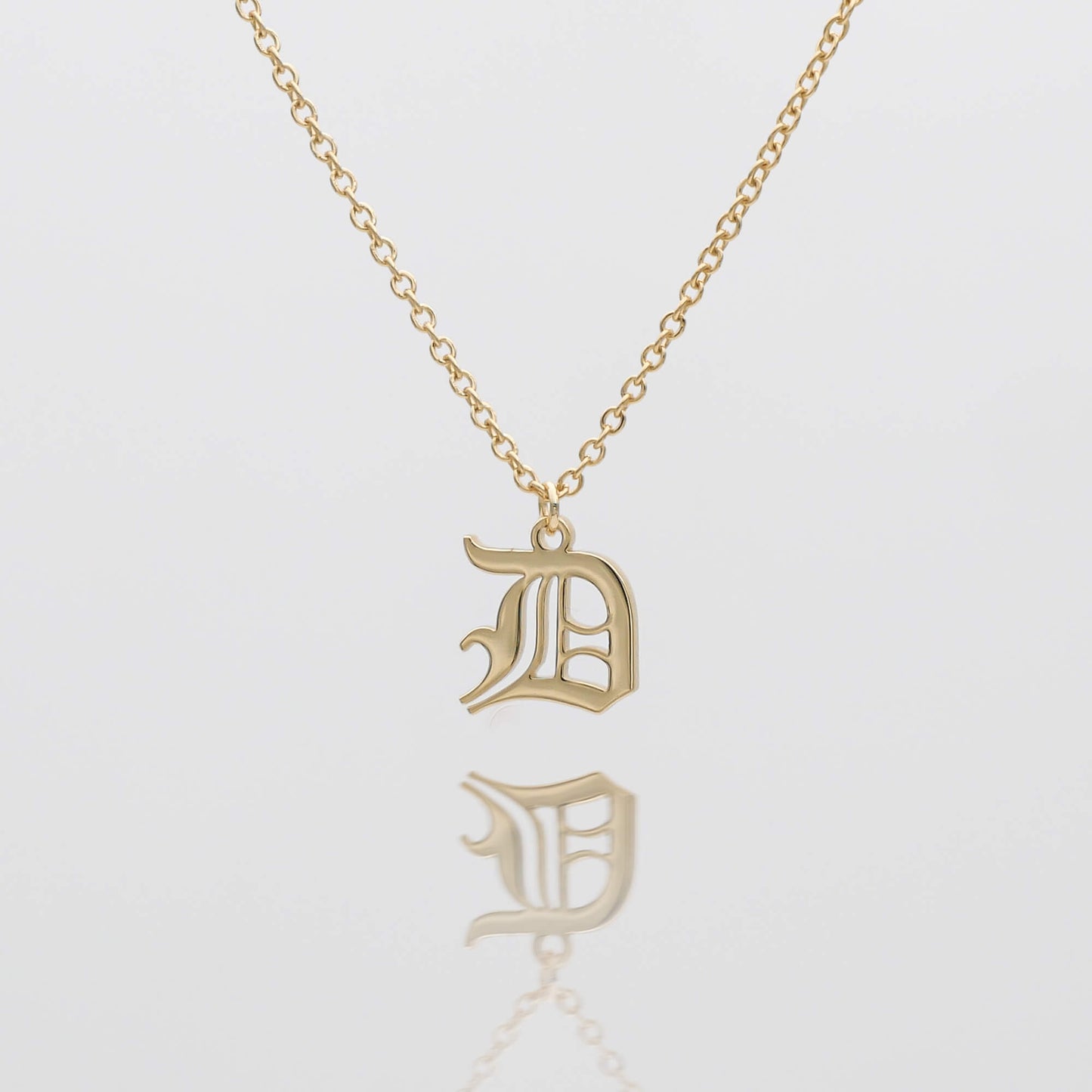 Old English Initial Necklace