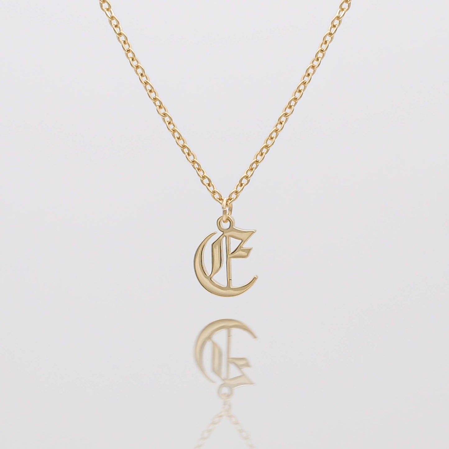 Old English Initial Necklace