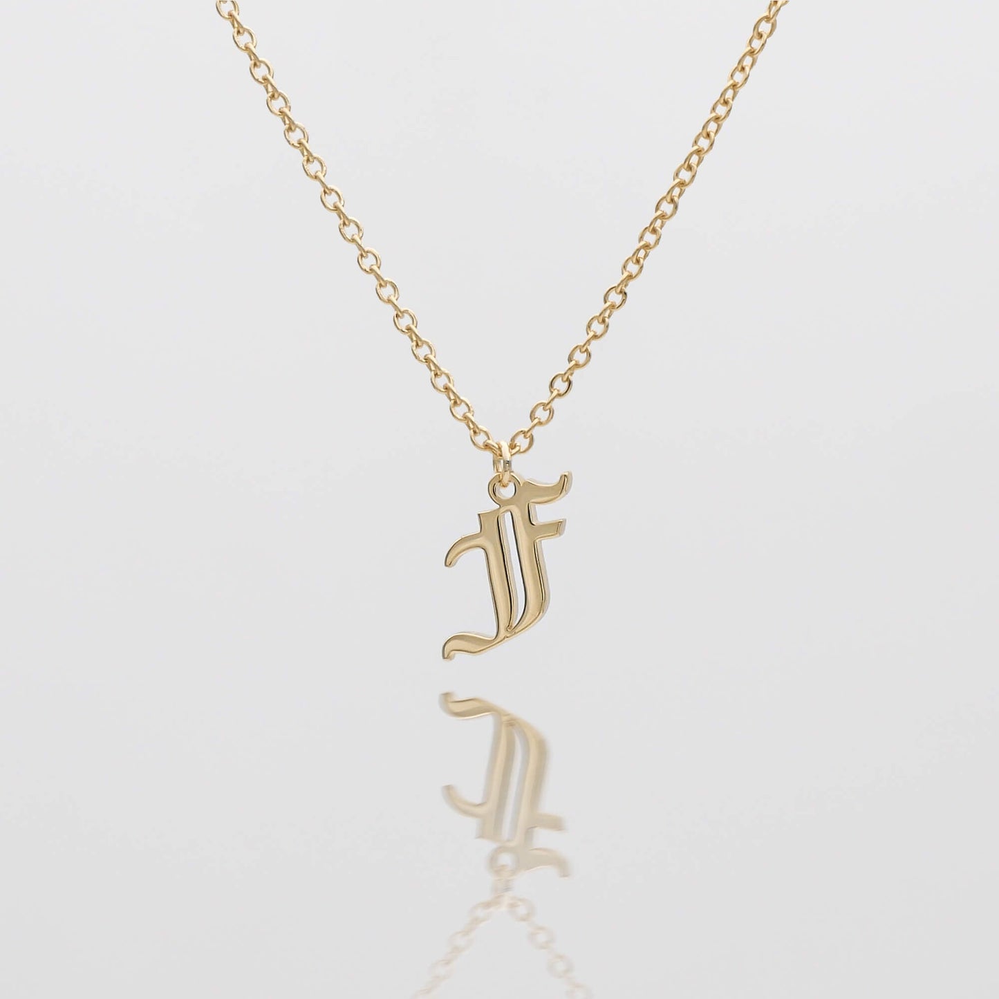Old English Initial Necklace