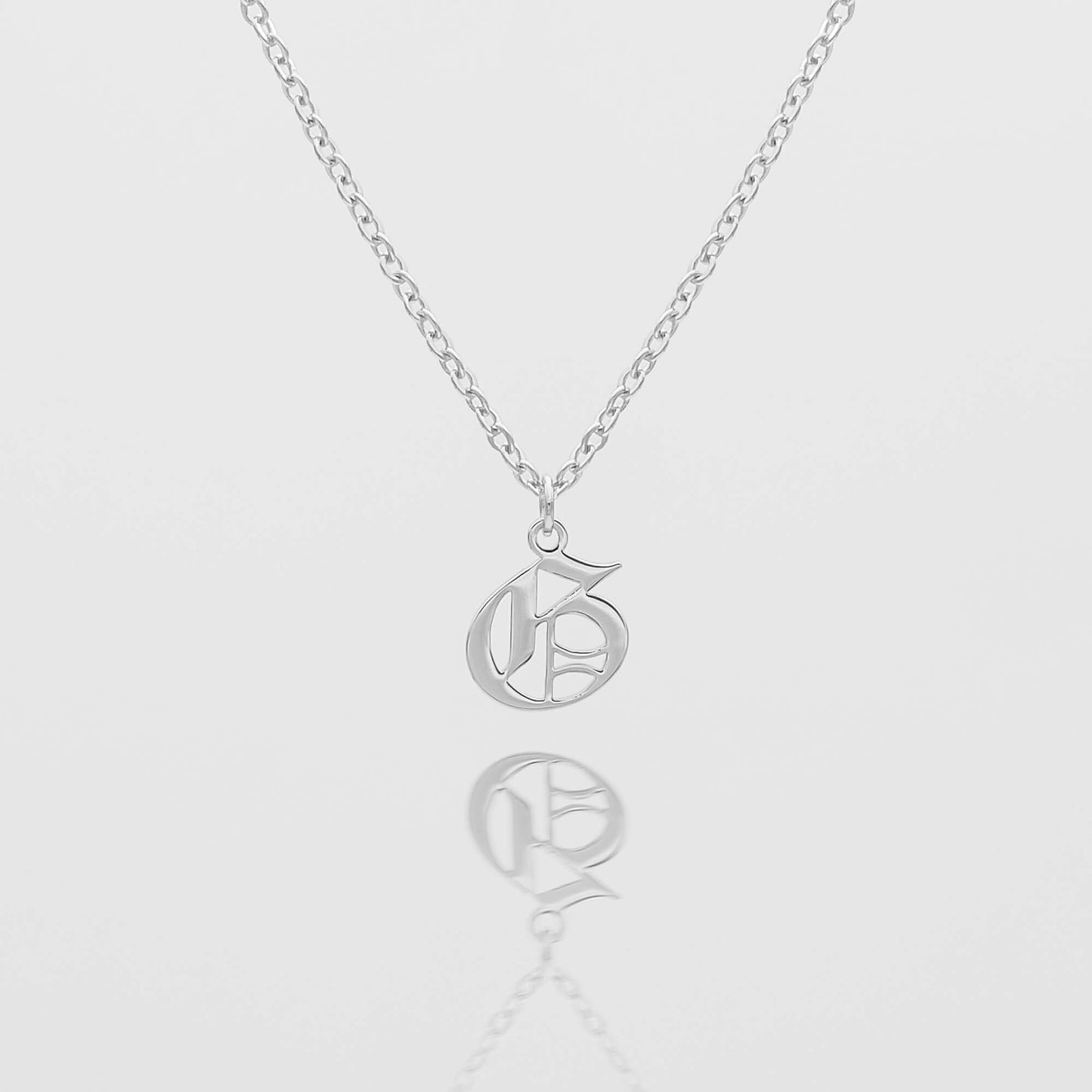 Old English Initial Necklace