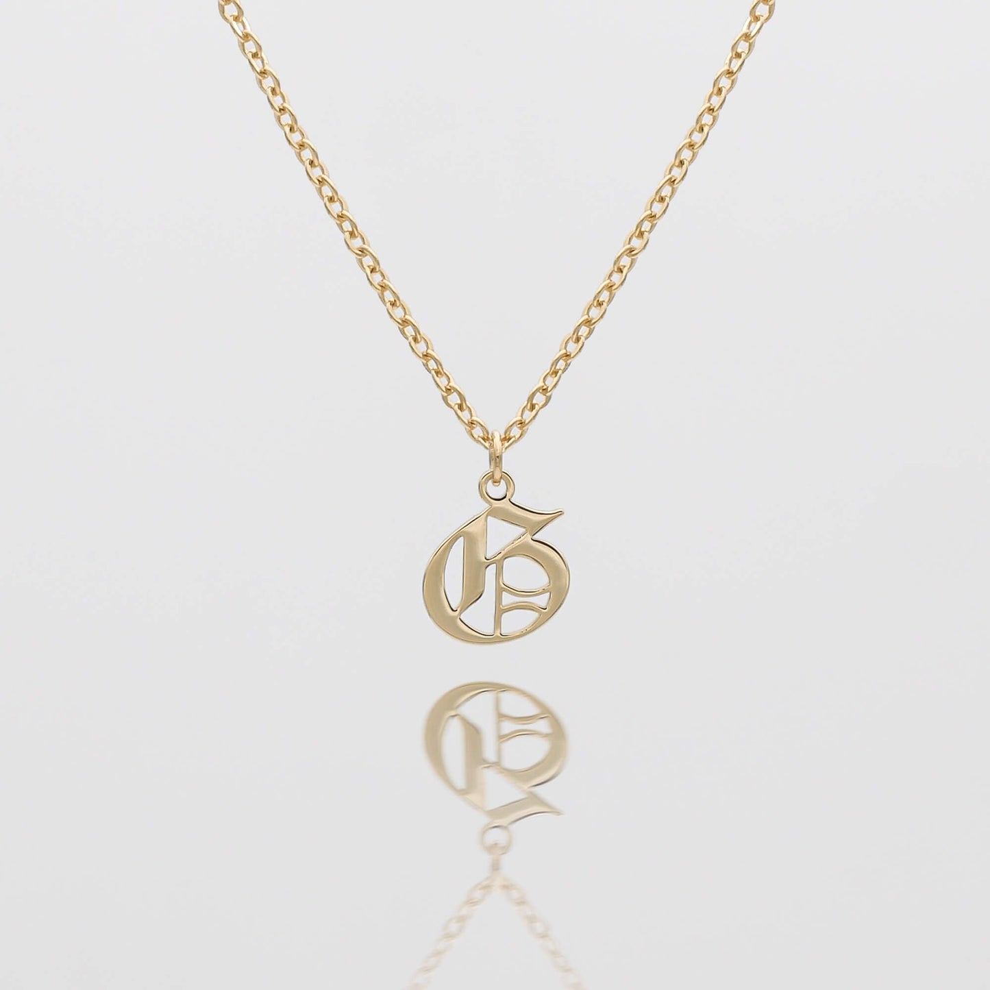 Old English Initial Necklace