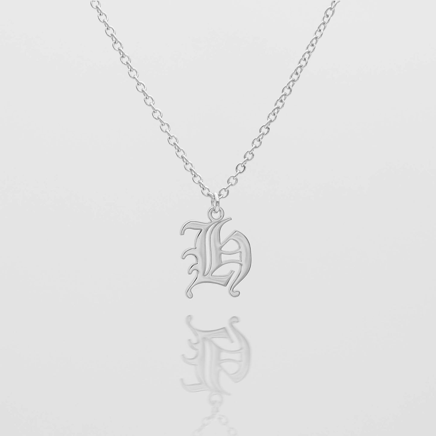 Old English Initial Necklace