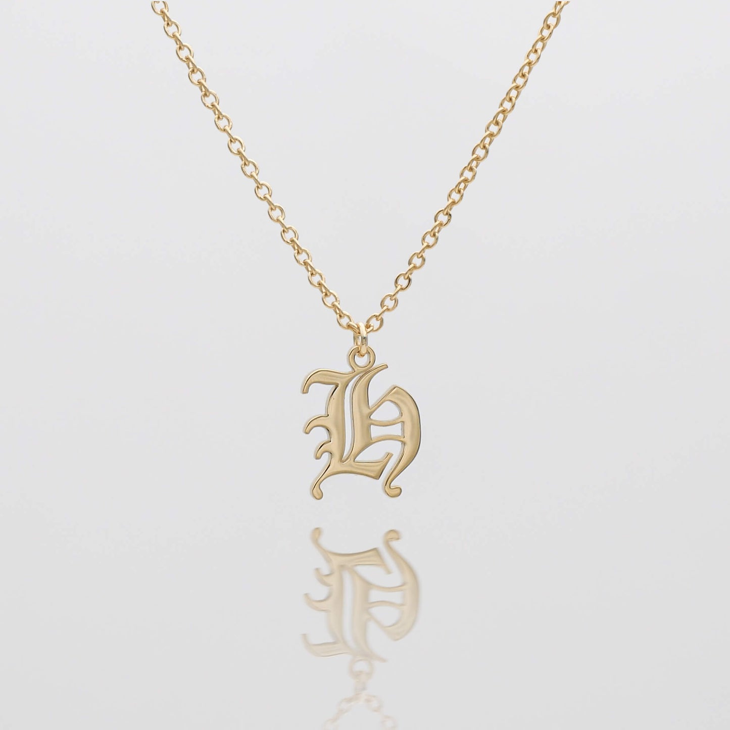 Old English Initial Necklace