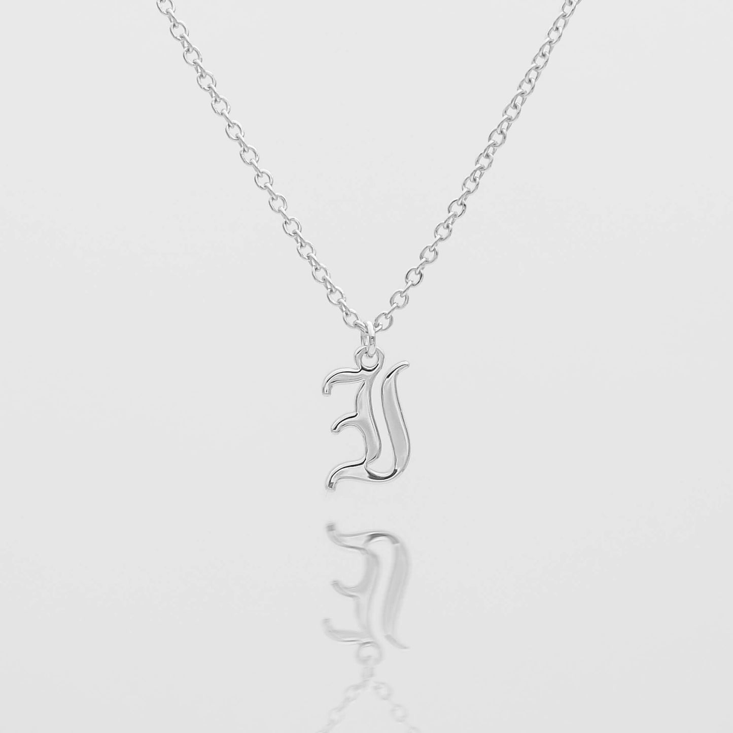 Old English Initial Necklace