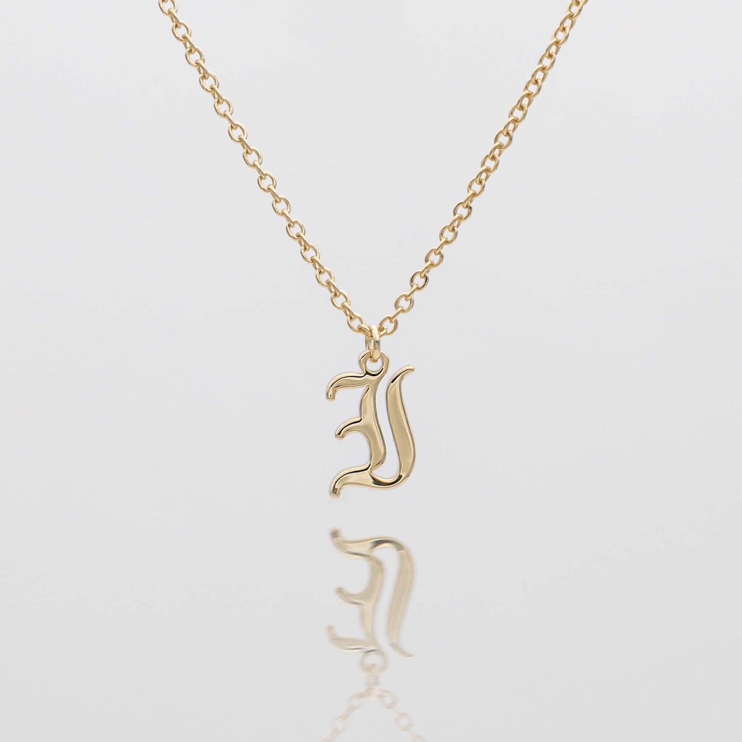 Old English Initial Necklace