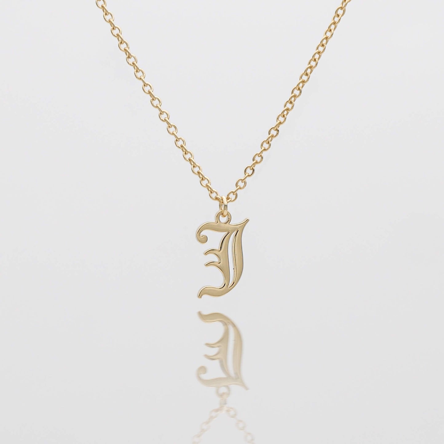 Old English Initial Necklace