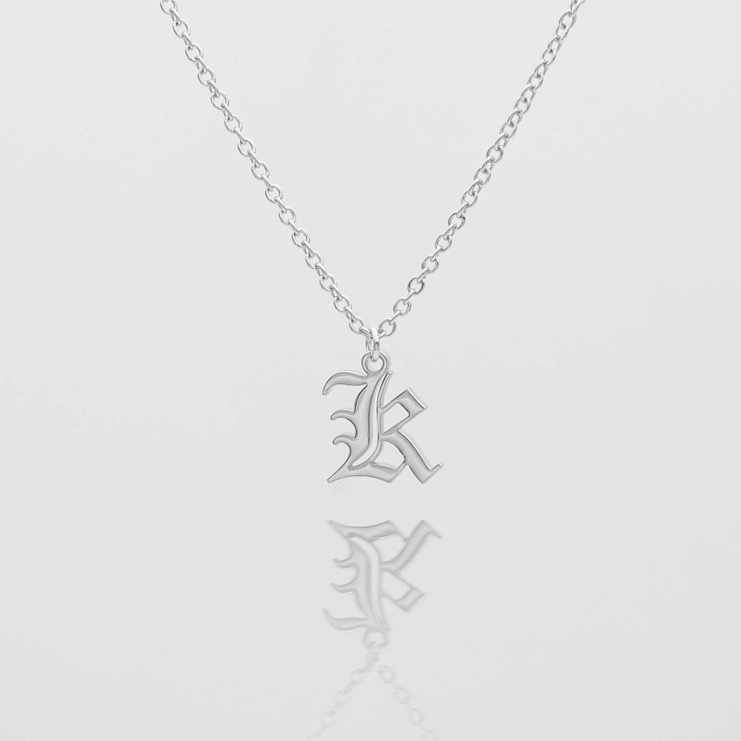 Old English Initial Necklace