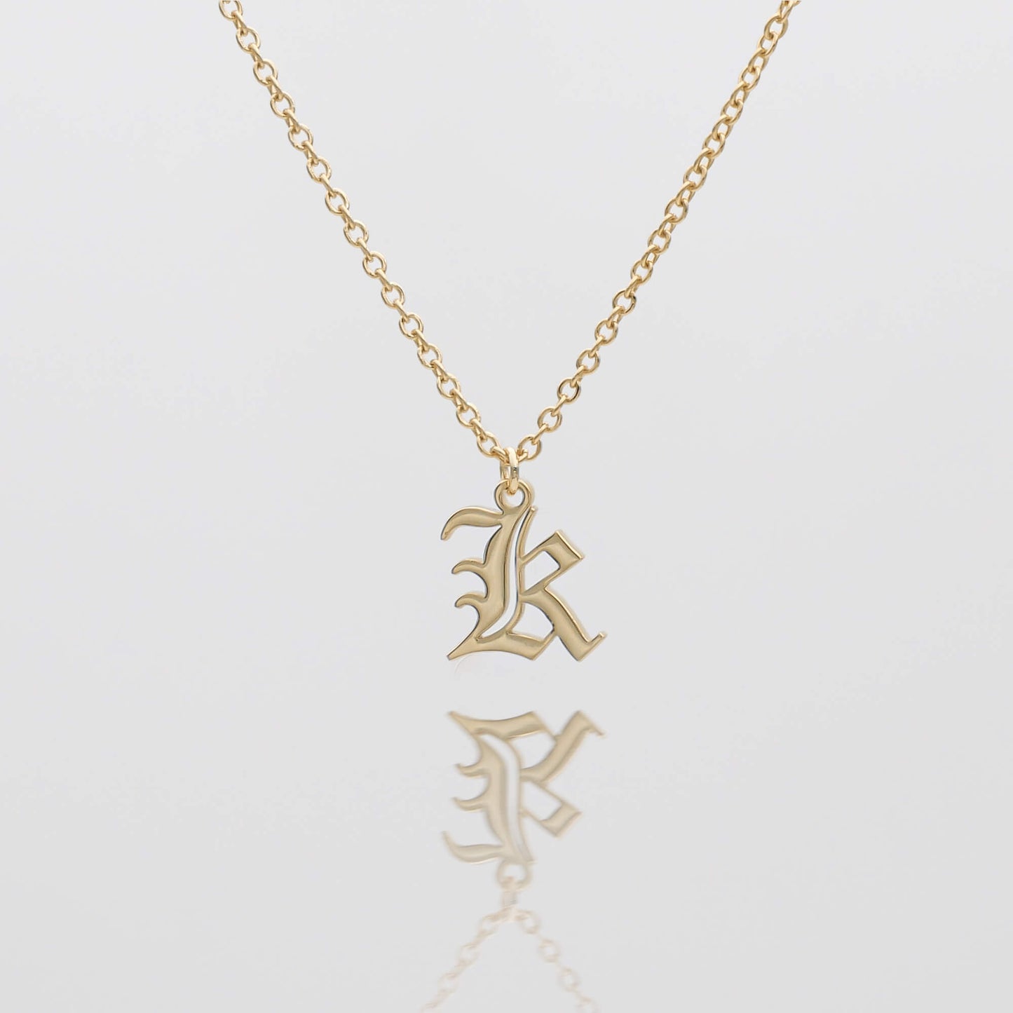 Old English Initial Necklace