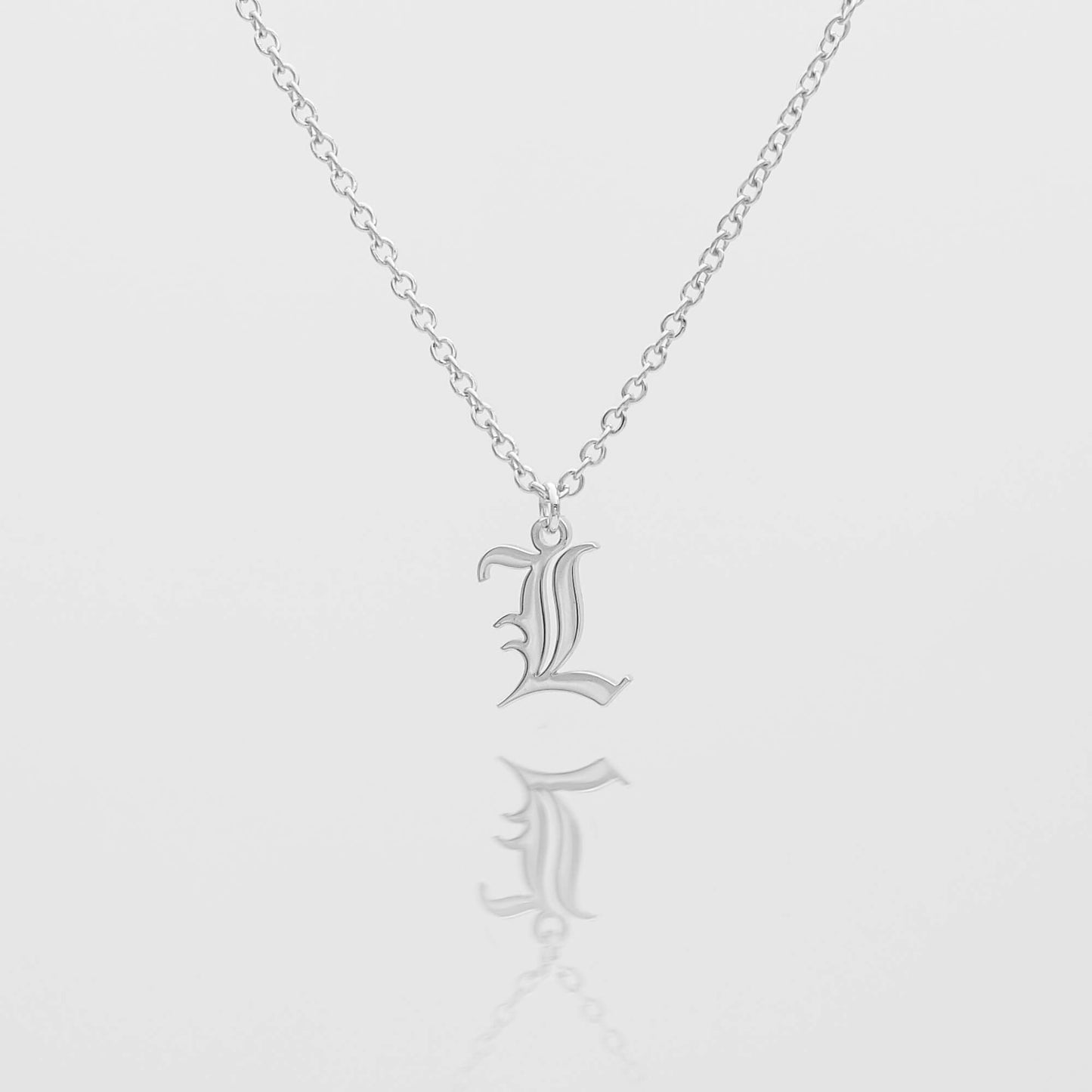 Old English Initial Necklace