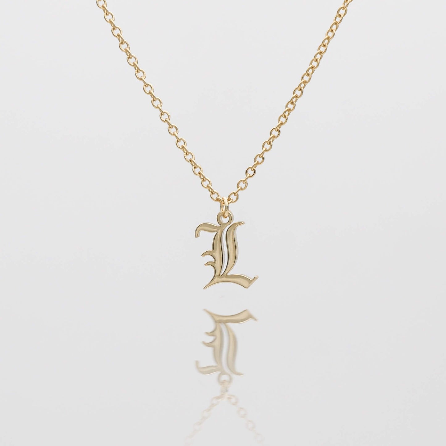 Old English Initial Necklace