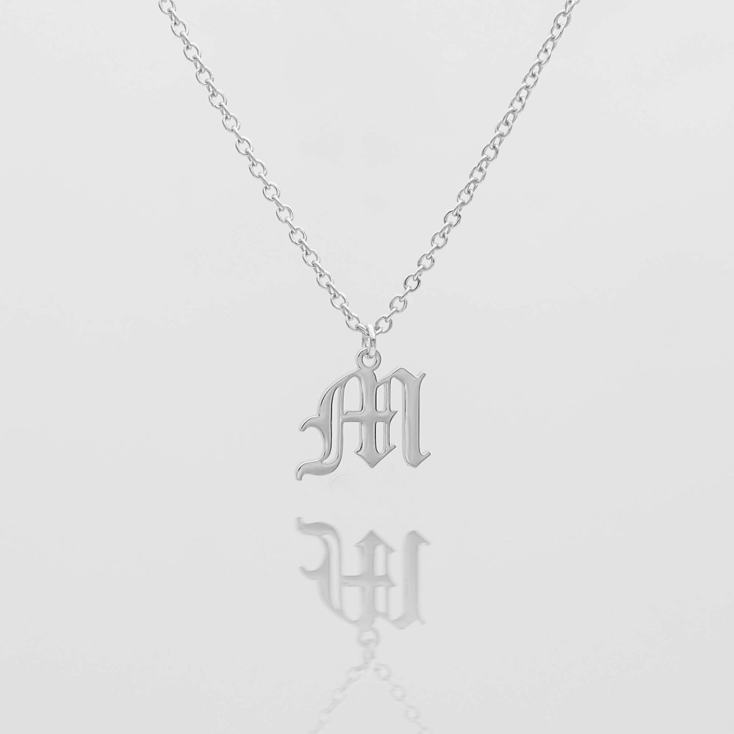 Old English Initial Necklace