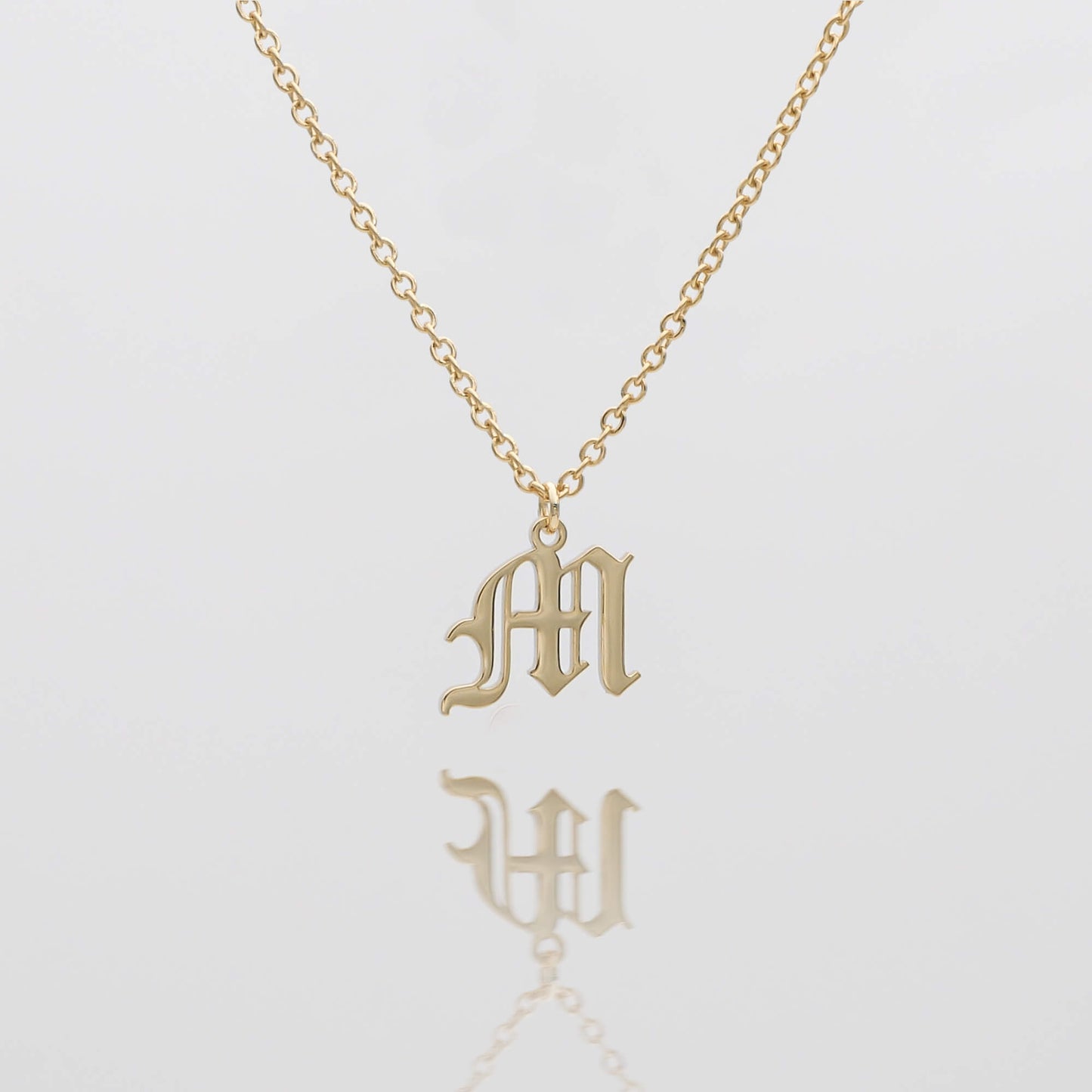 Old English Initial Necklace