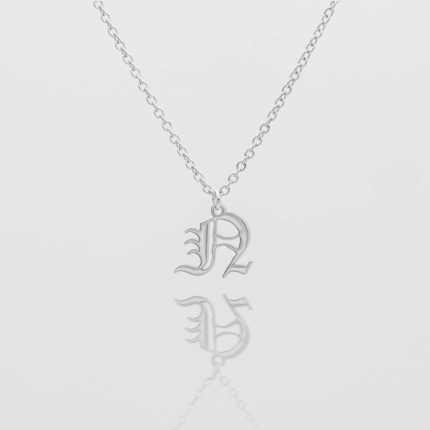 Old English Initial Necklace