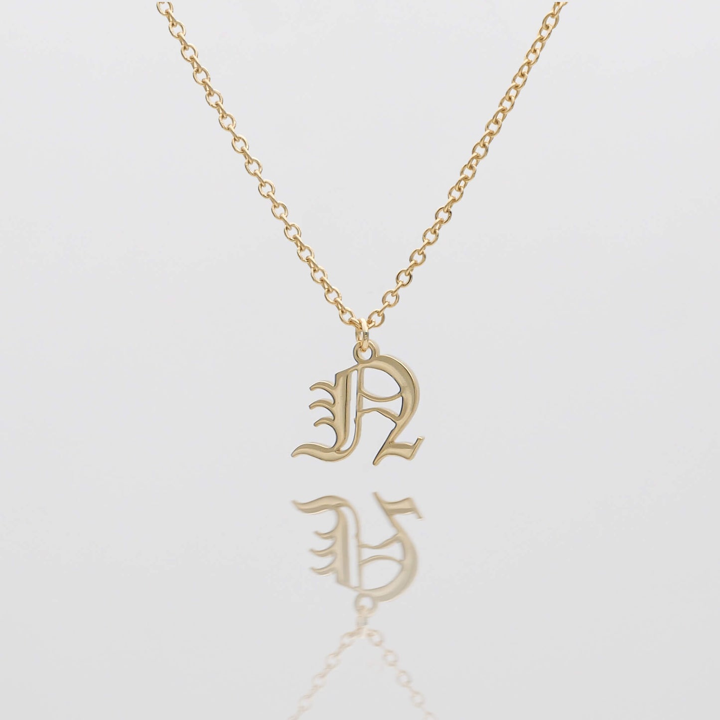 Old English Initial Necklace