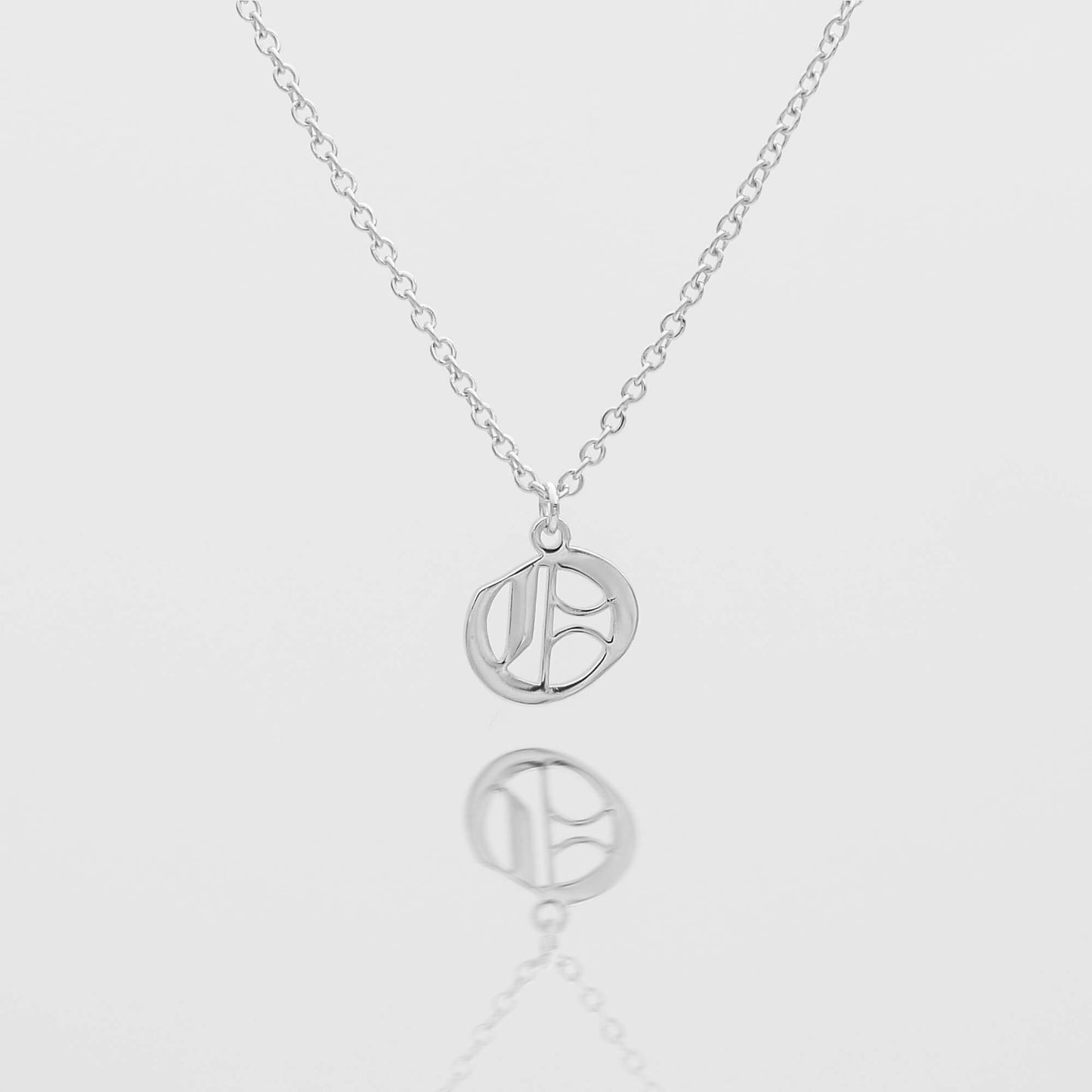 Old English Initial Necklace