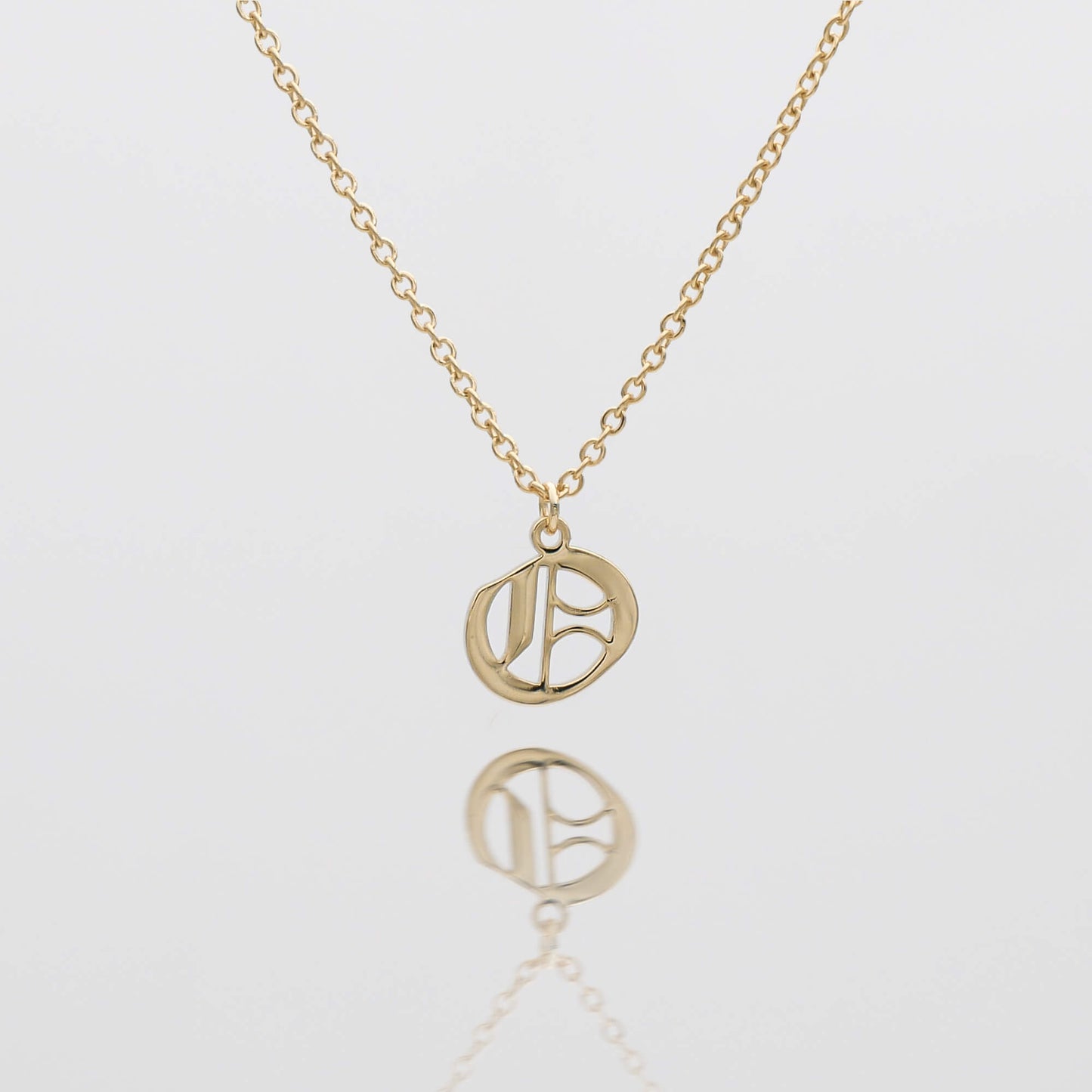 Old English Initial Necklace