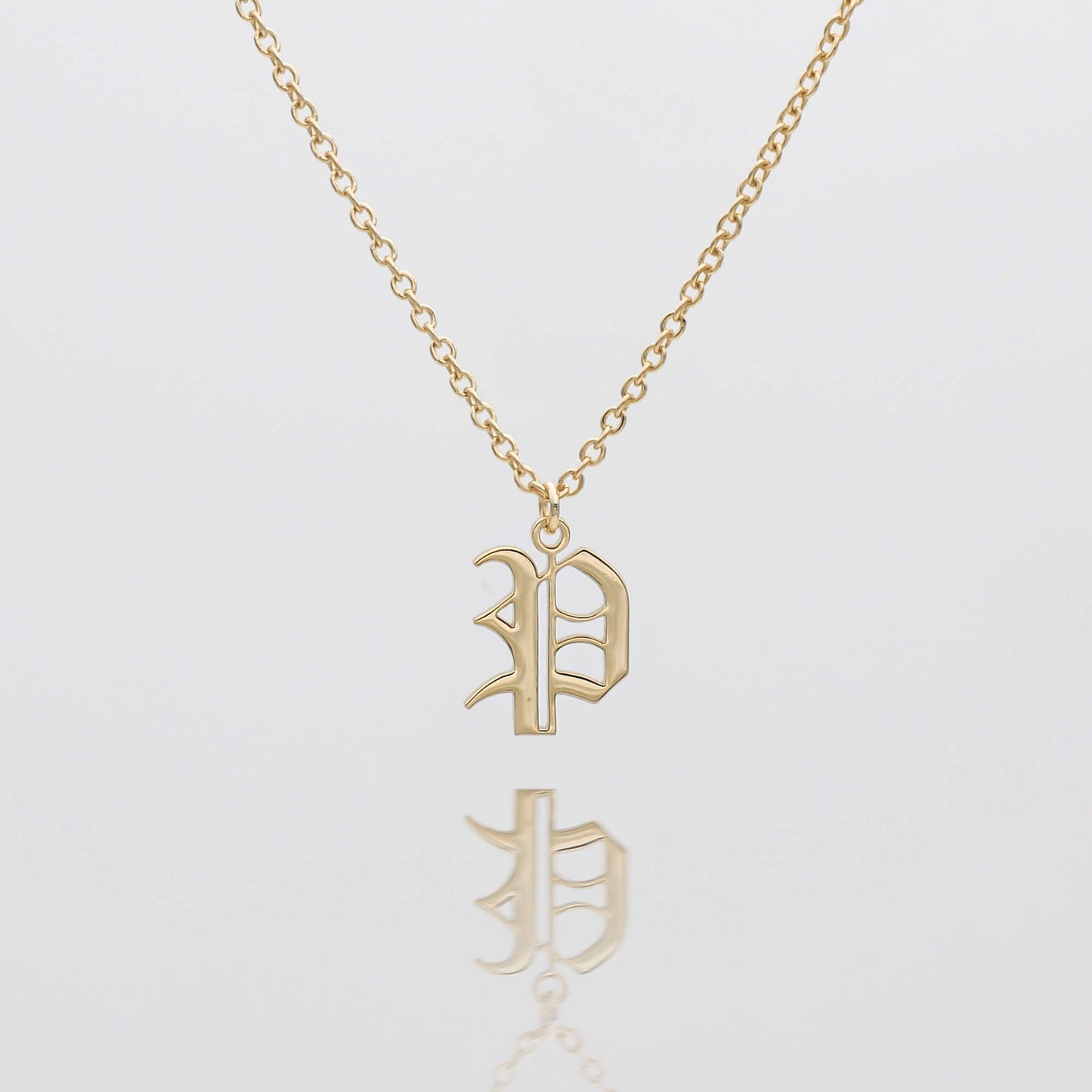 Old English Initial Necklace