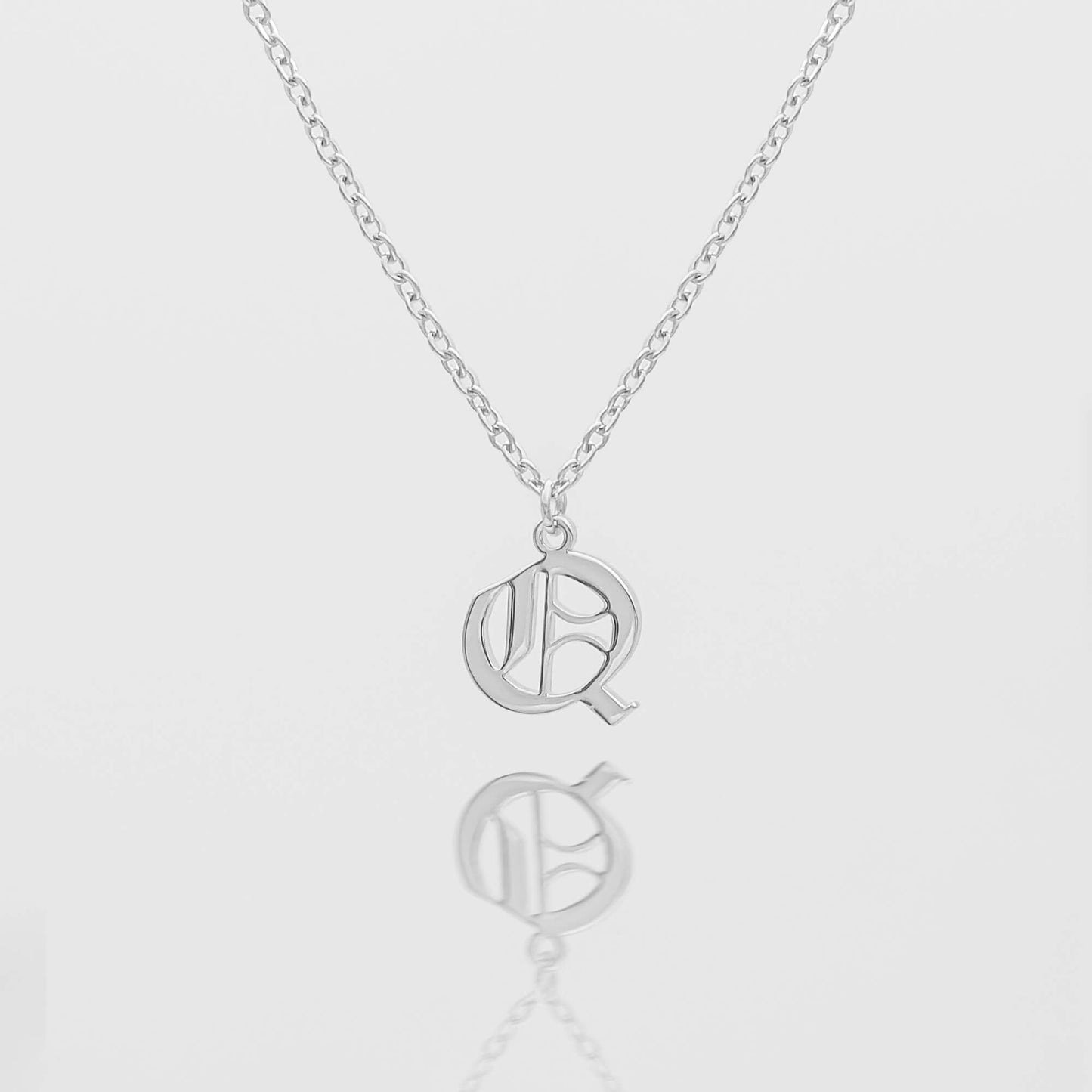 Old English Initial Necklace