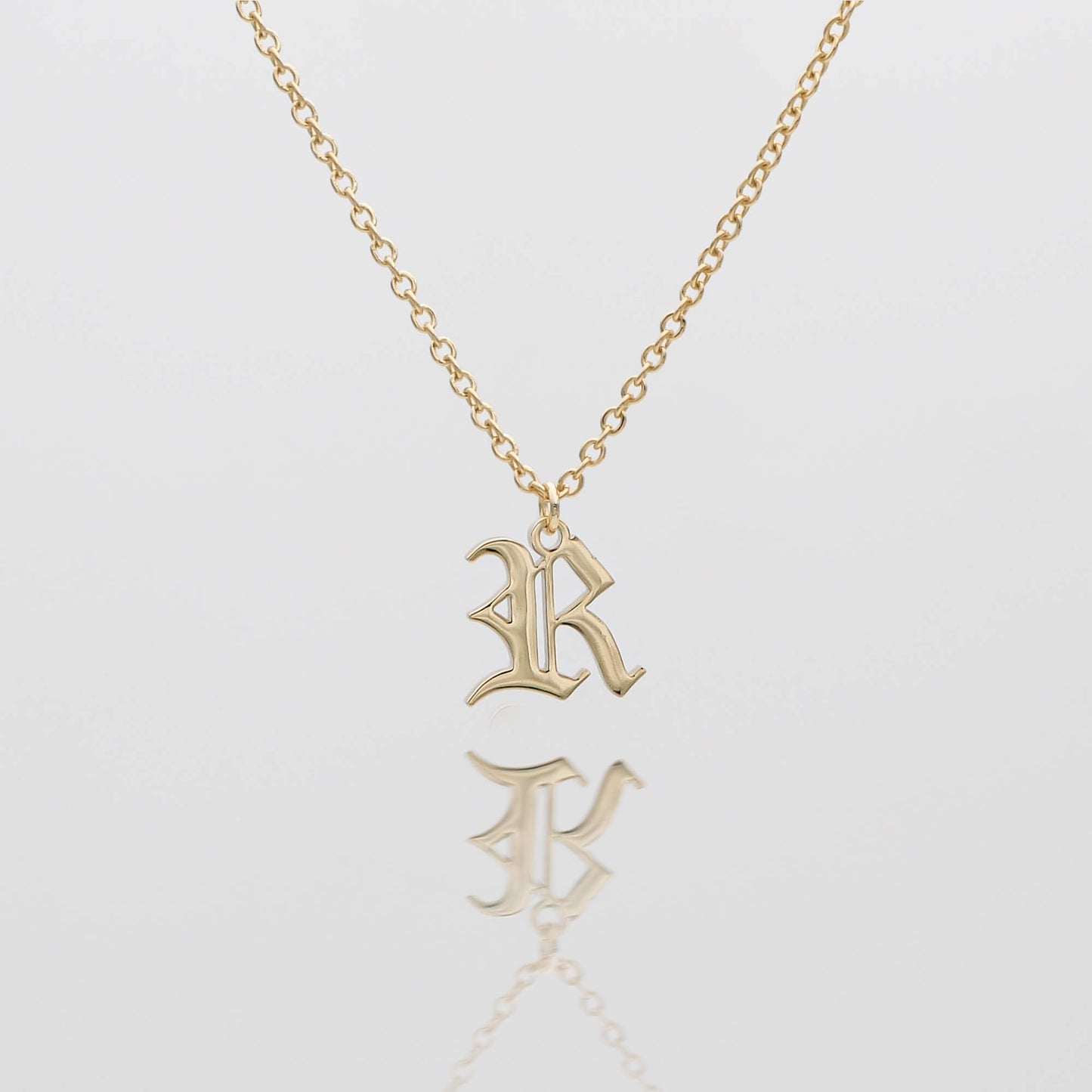 Old English Initial Necklace