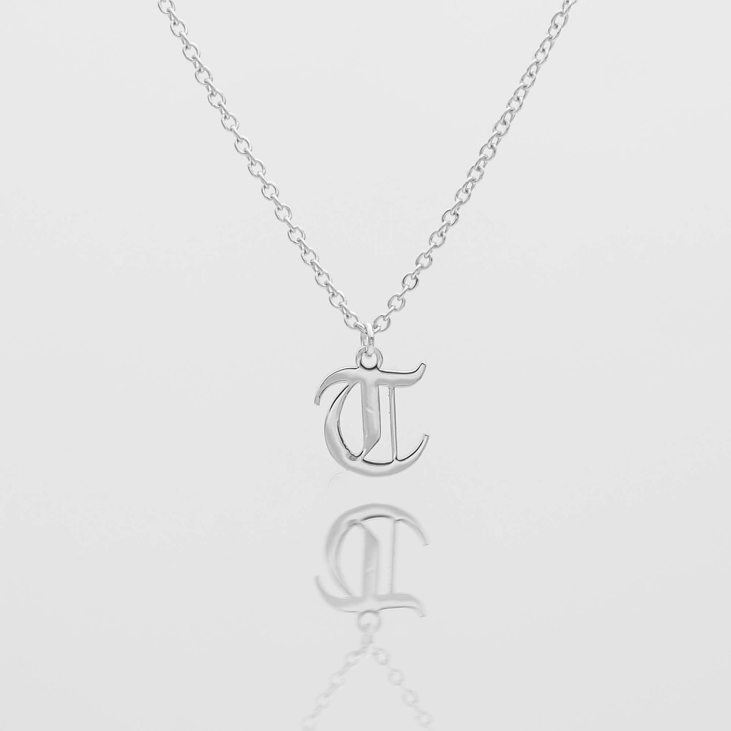 Old English Initial Necklace