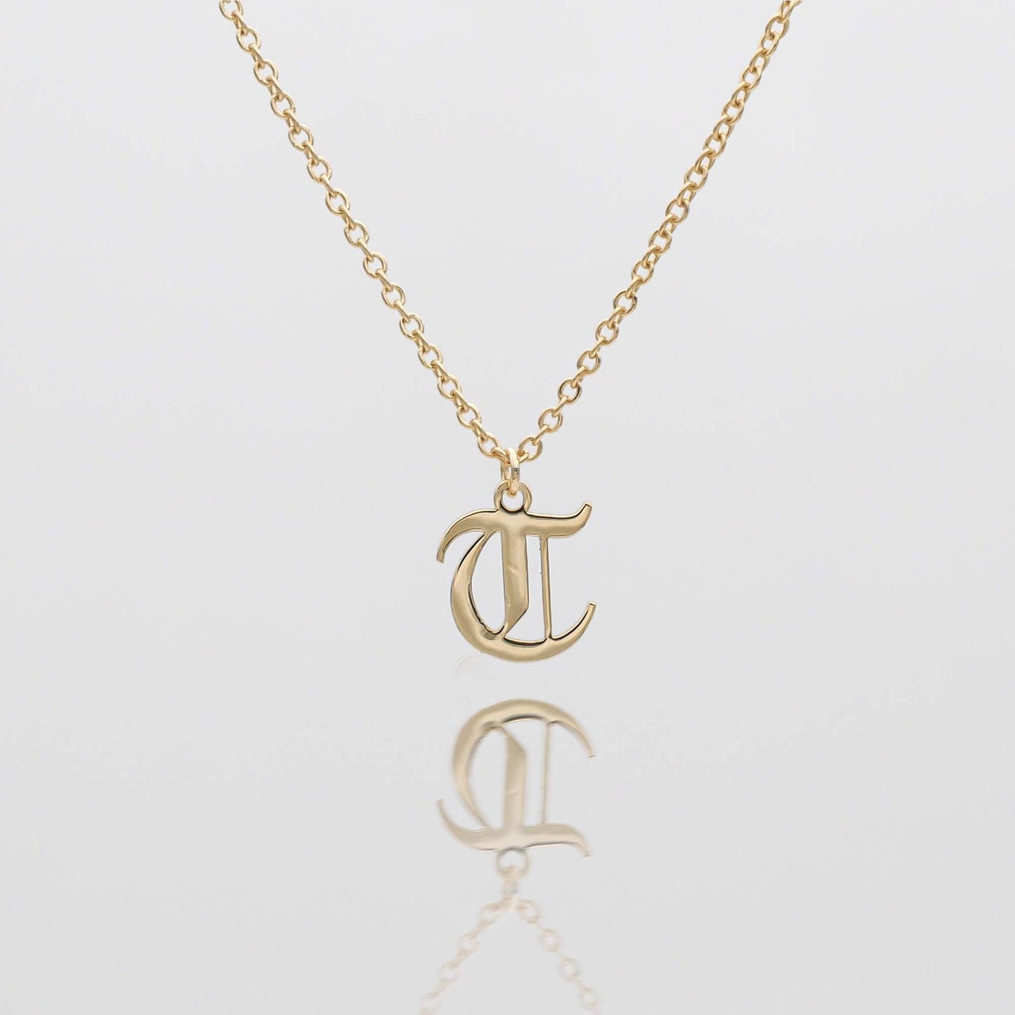 Old English Initial Necklace