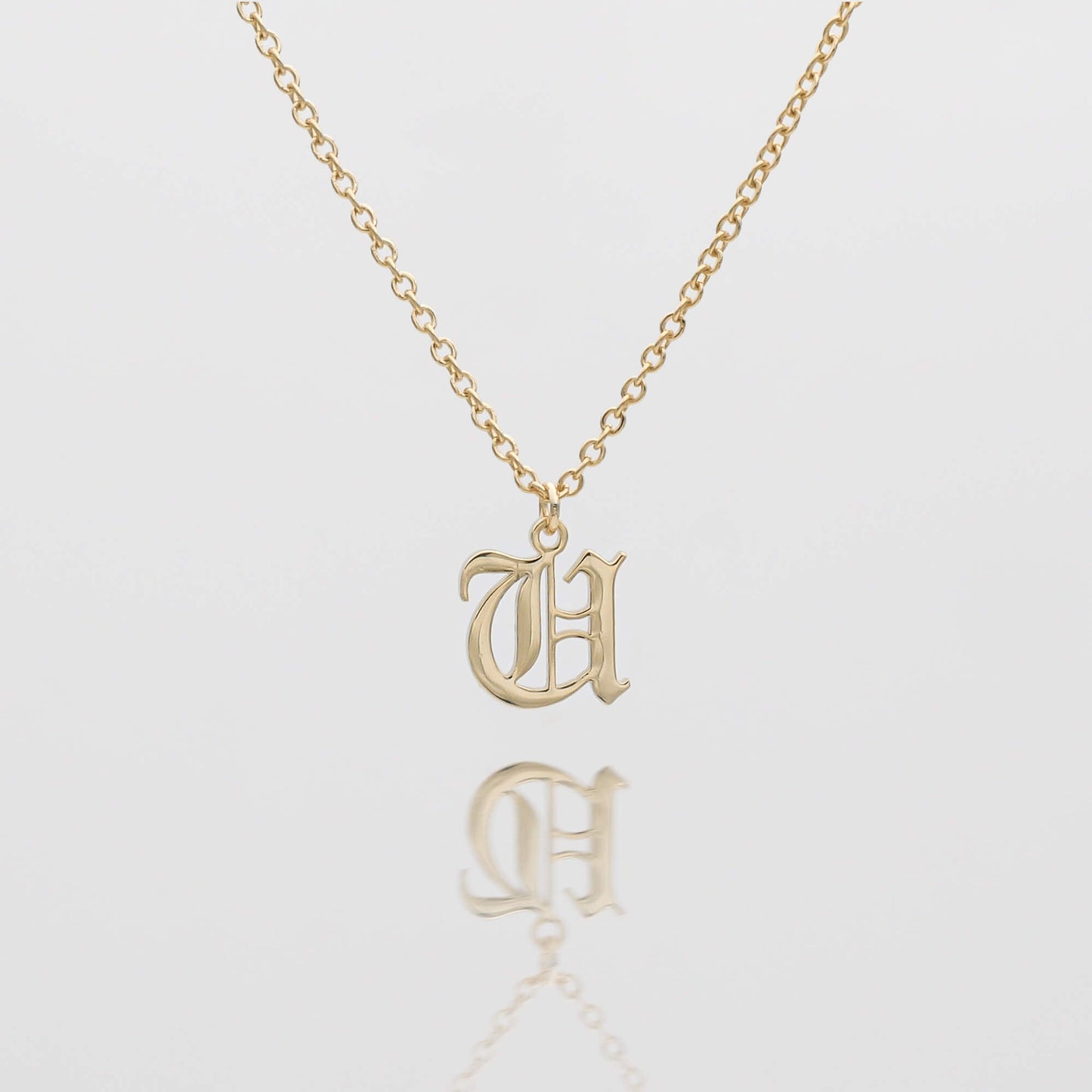 Old English Initial Necklace