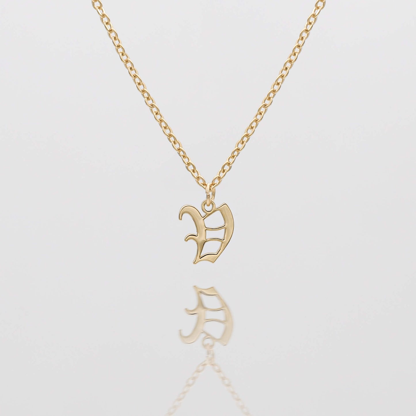 Old English Initial Necklace
