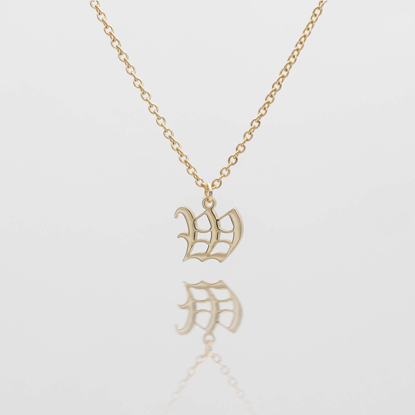 Old English Initial Necklace