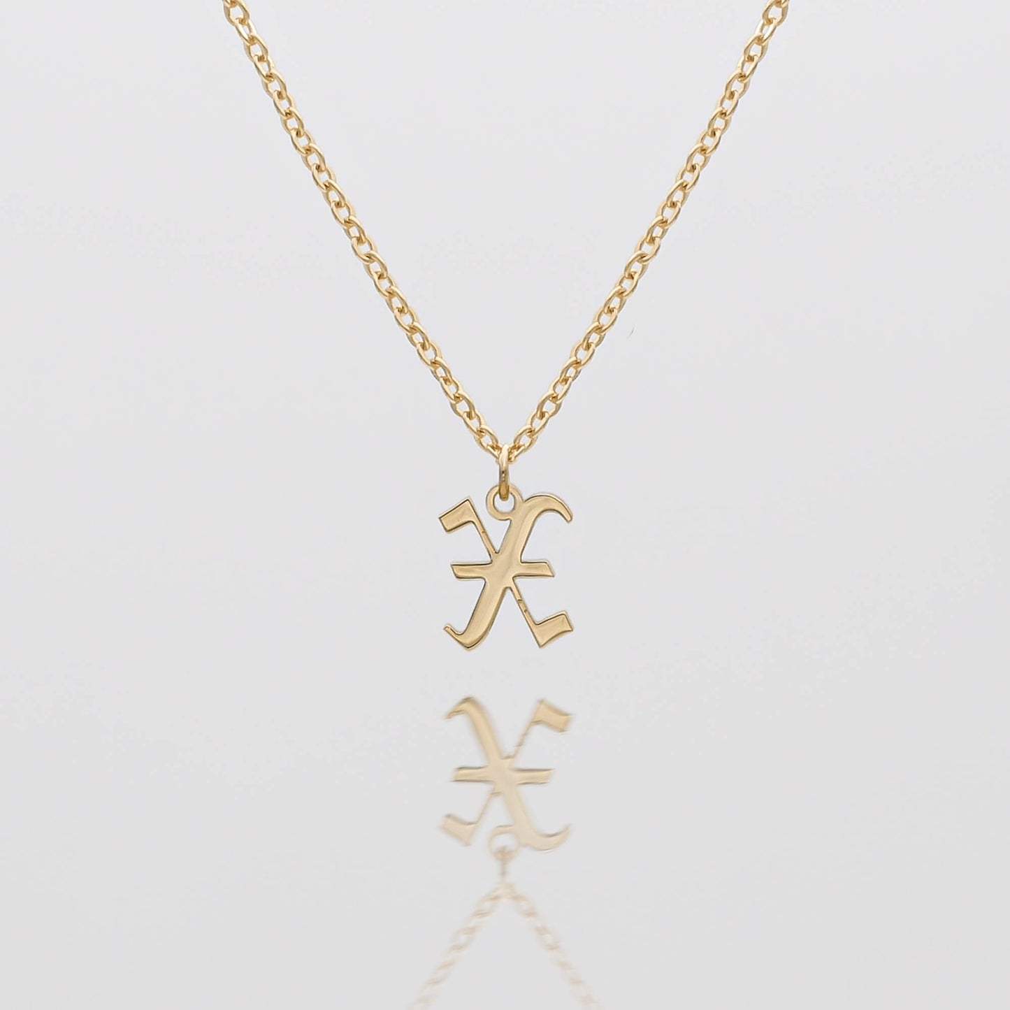 Old English Initial Necklace