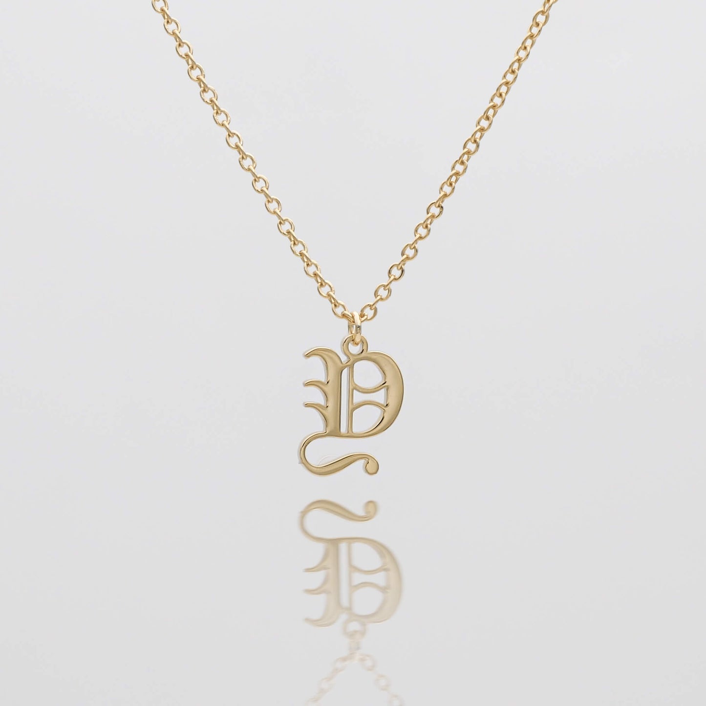 Old English Initial Necklace