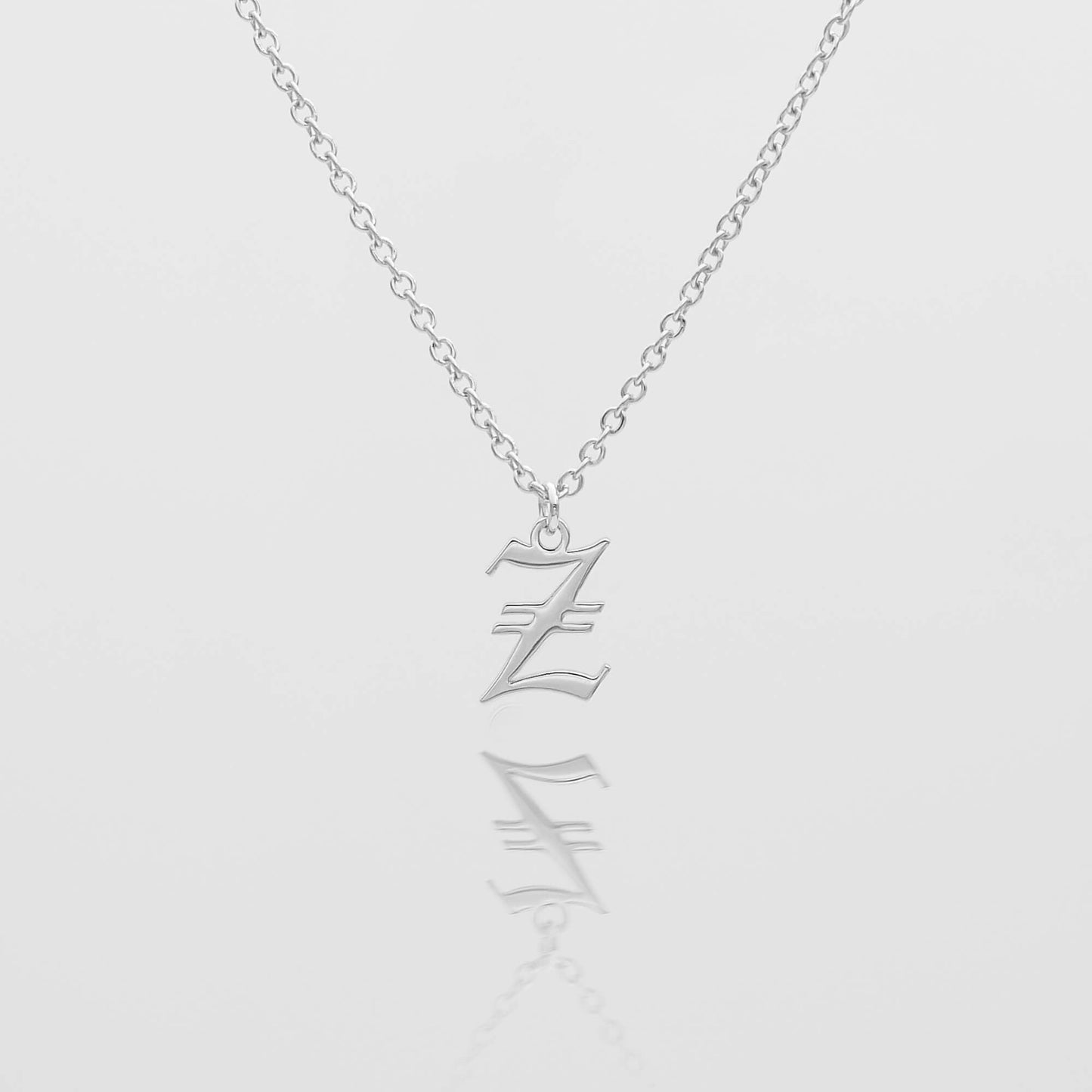 Old English Initial Necklace