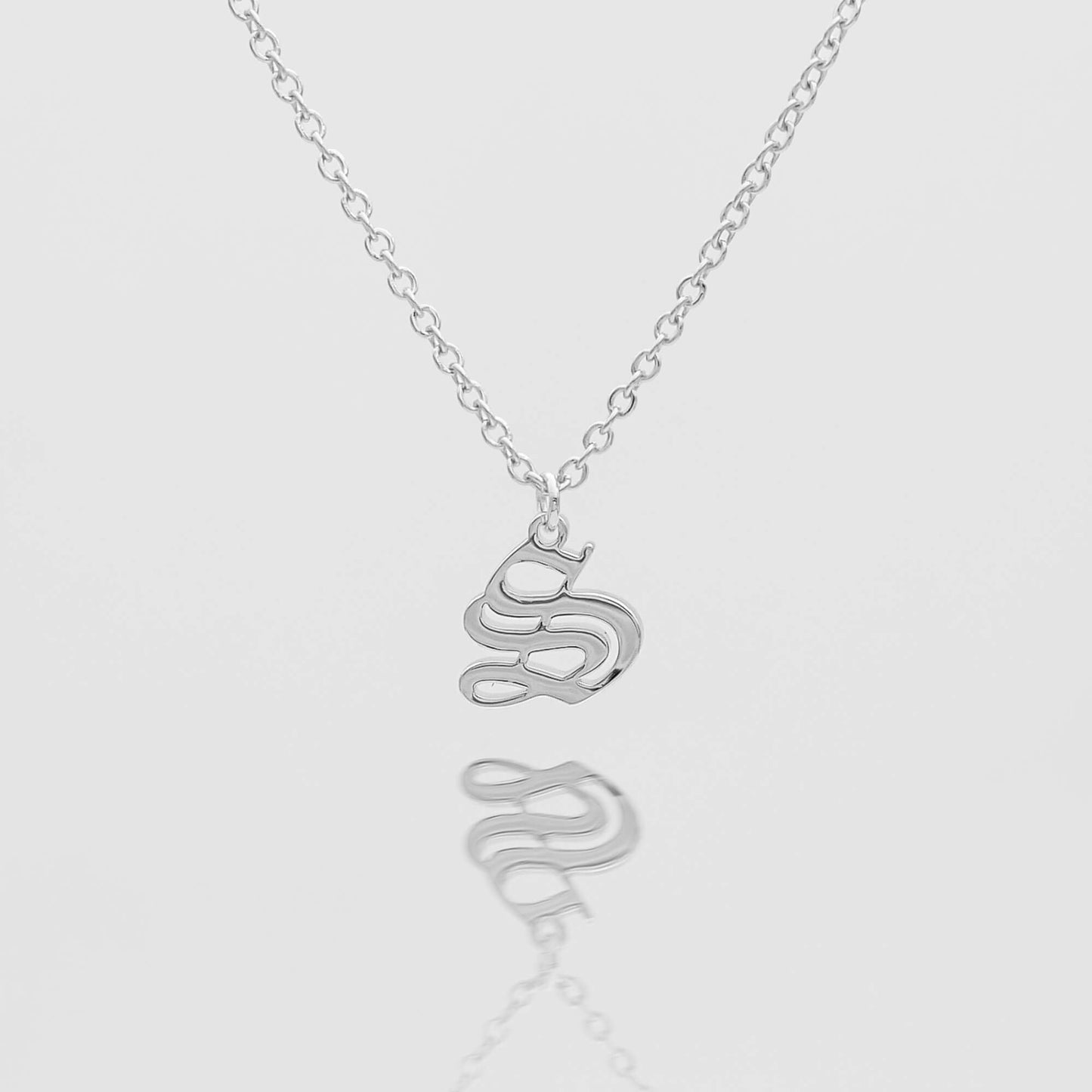 Old English Initial Necklace