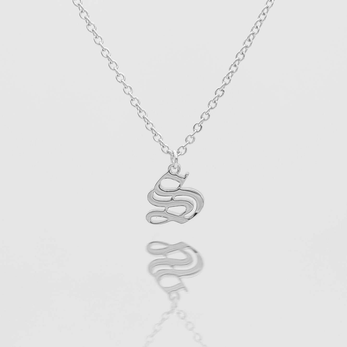 Old English Initial Necklace