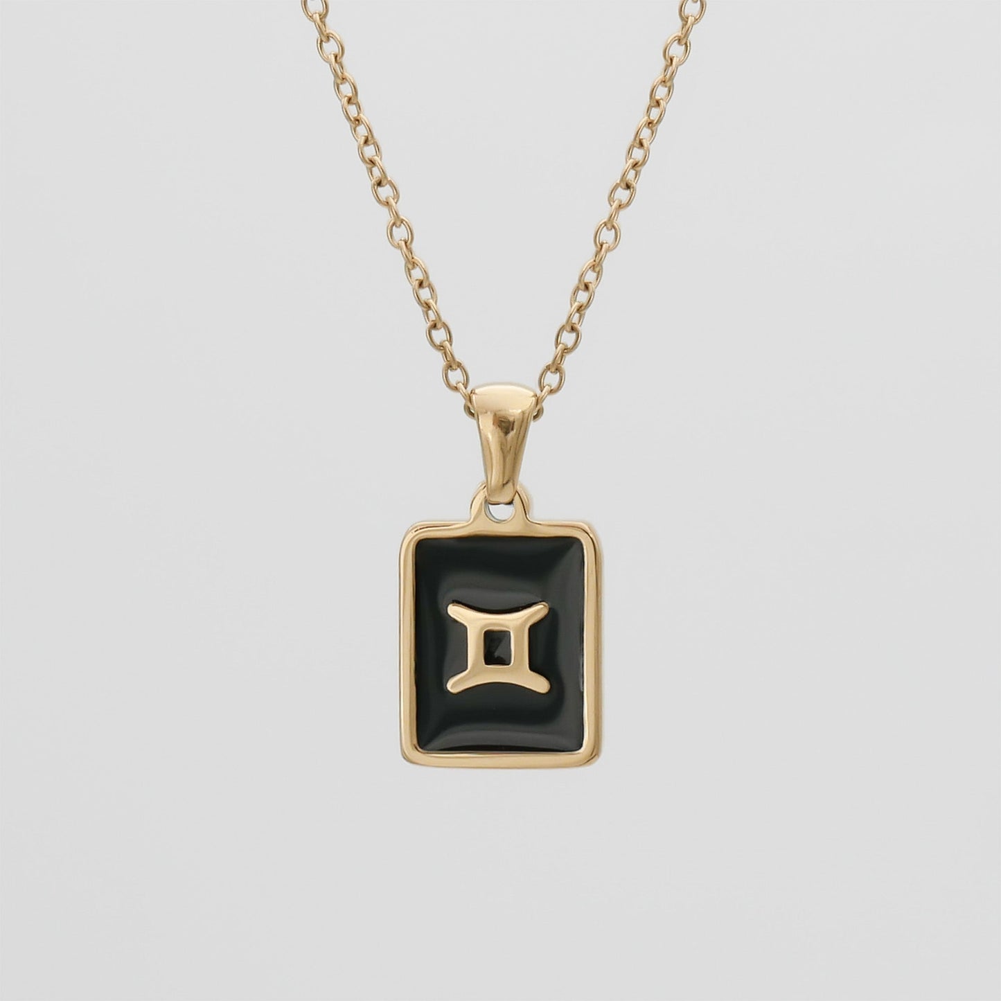Onyx Zodiac Symbol Necklace