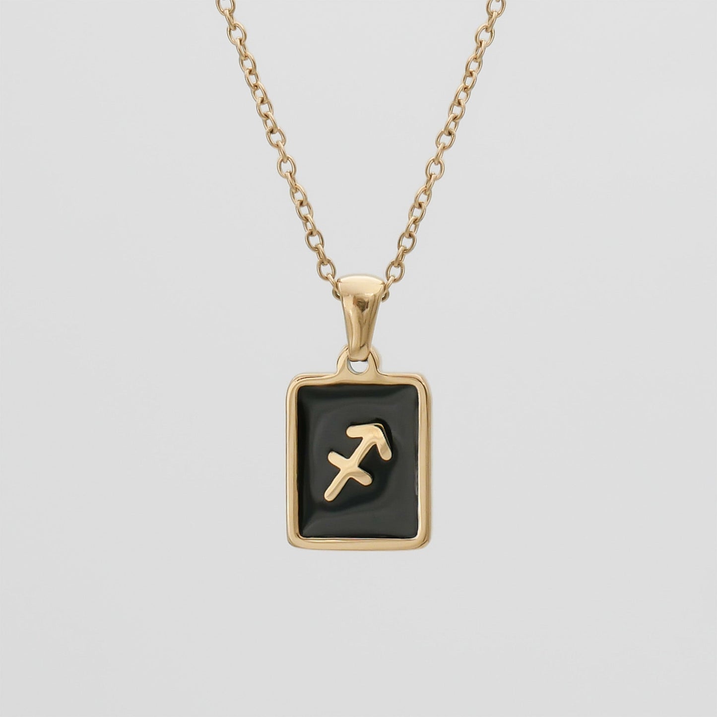 Onyx Zodiac Symbol Necklace