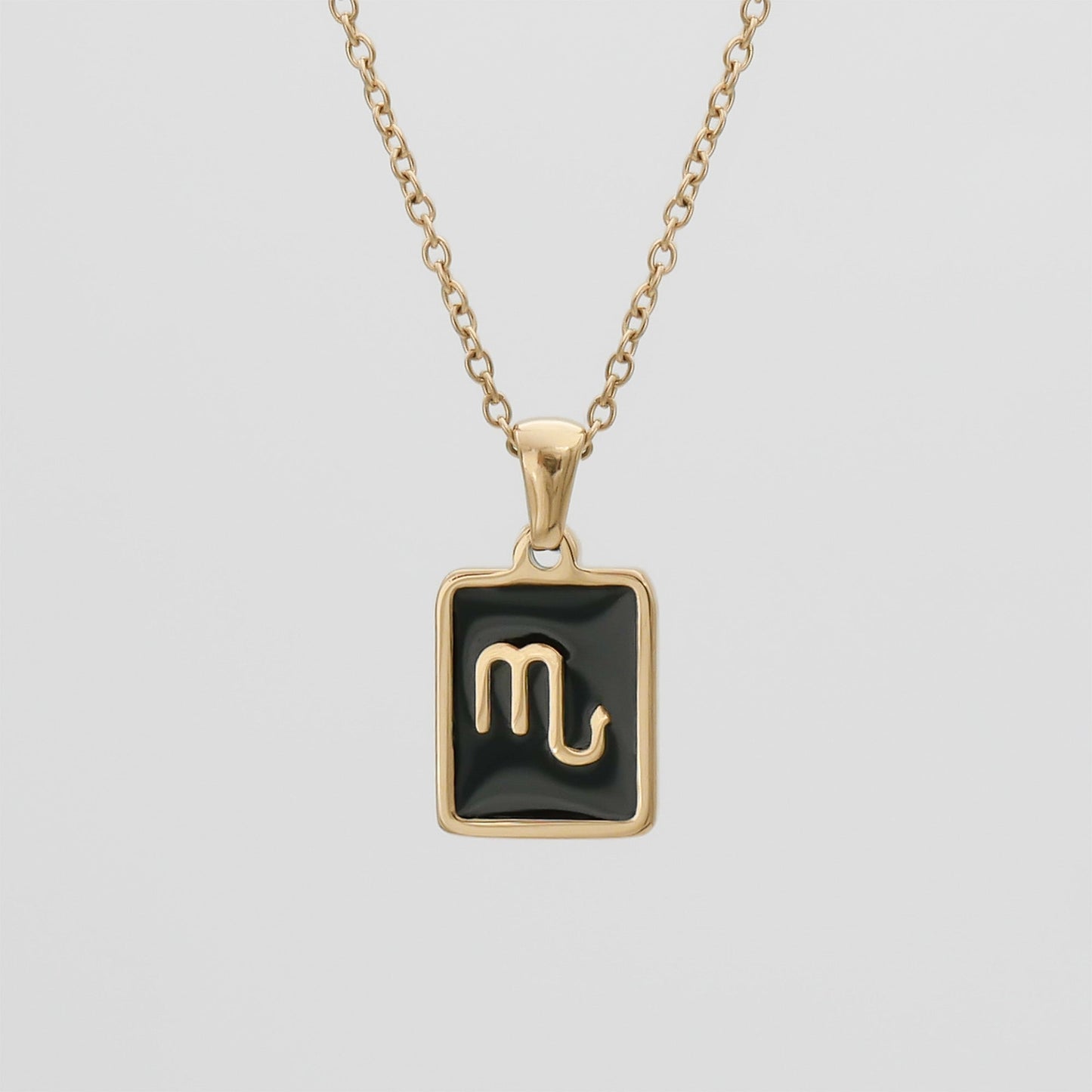 Onyx Zodiac Symbol Necklace