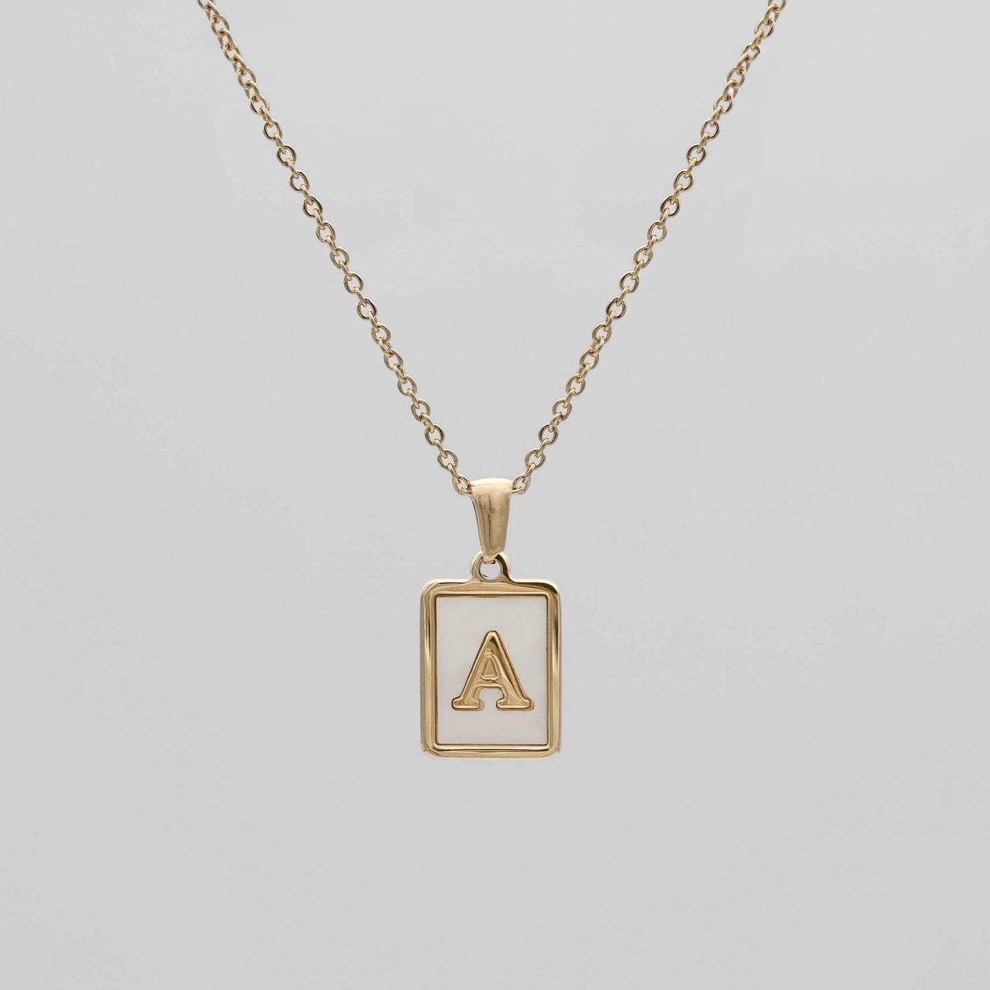 Opal Initial necklace