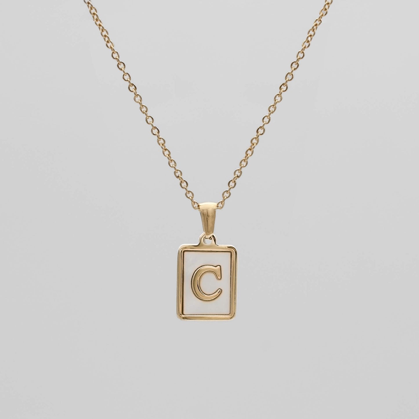 Opal Initial necklace