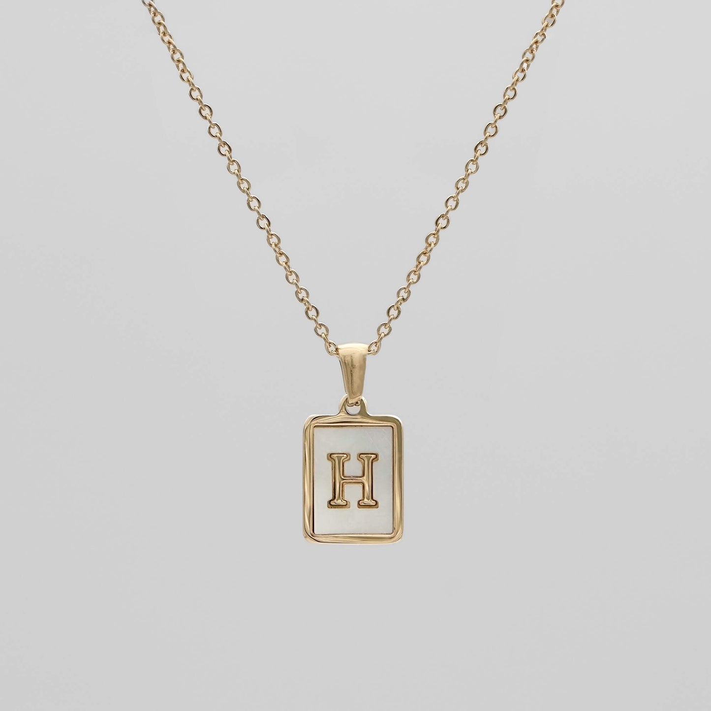 Opal Initial necklace