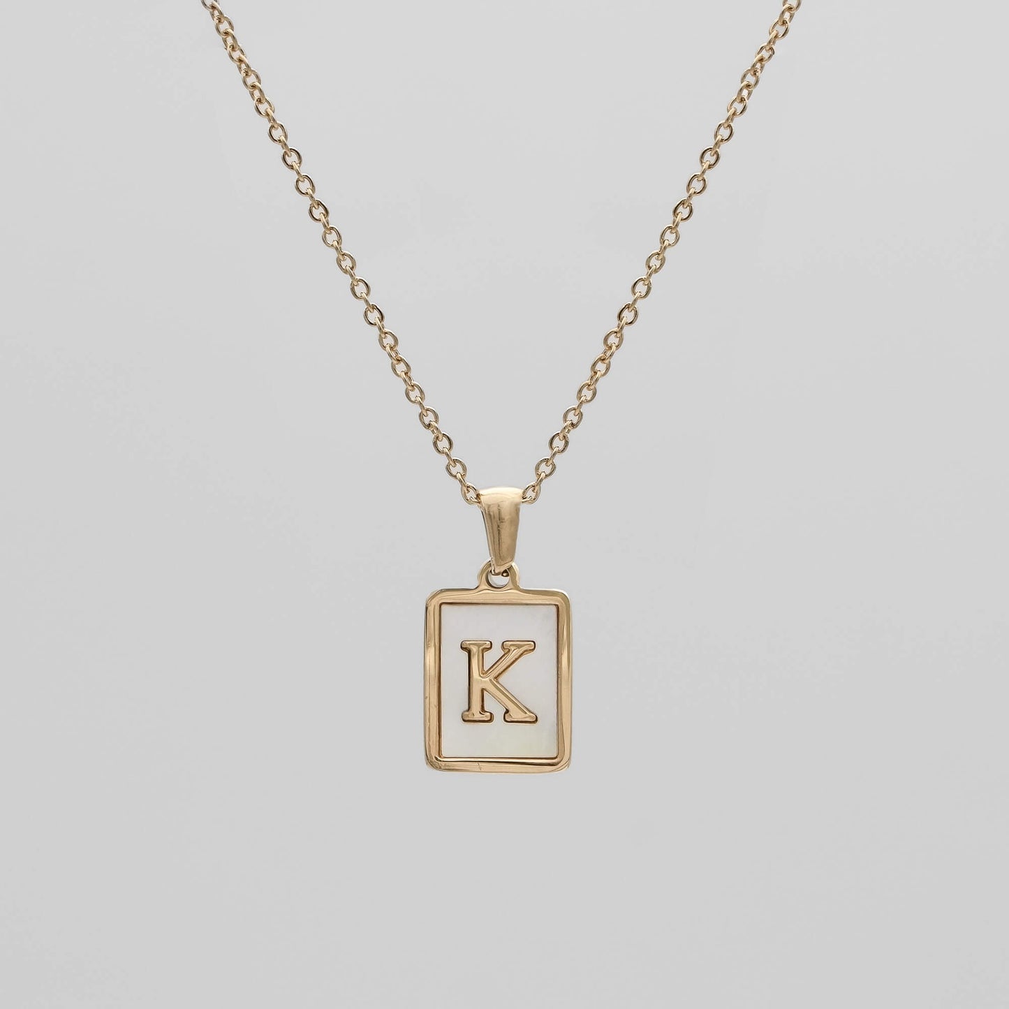 Opal Initial necklace