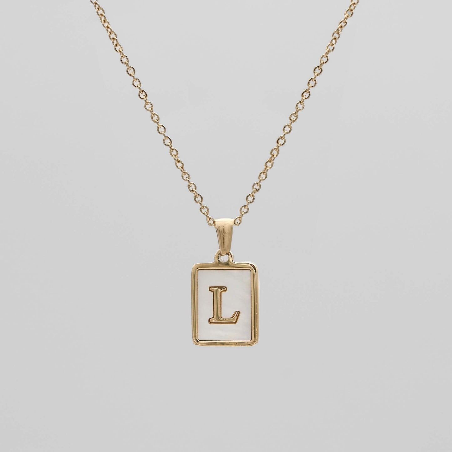Opal Initial necklace