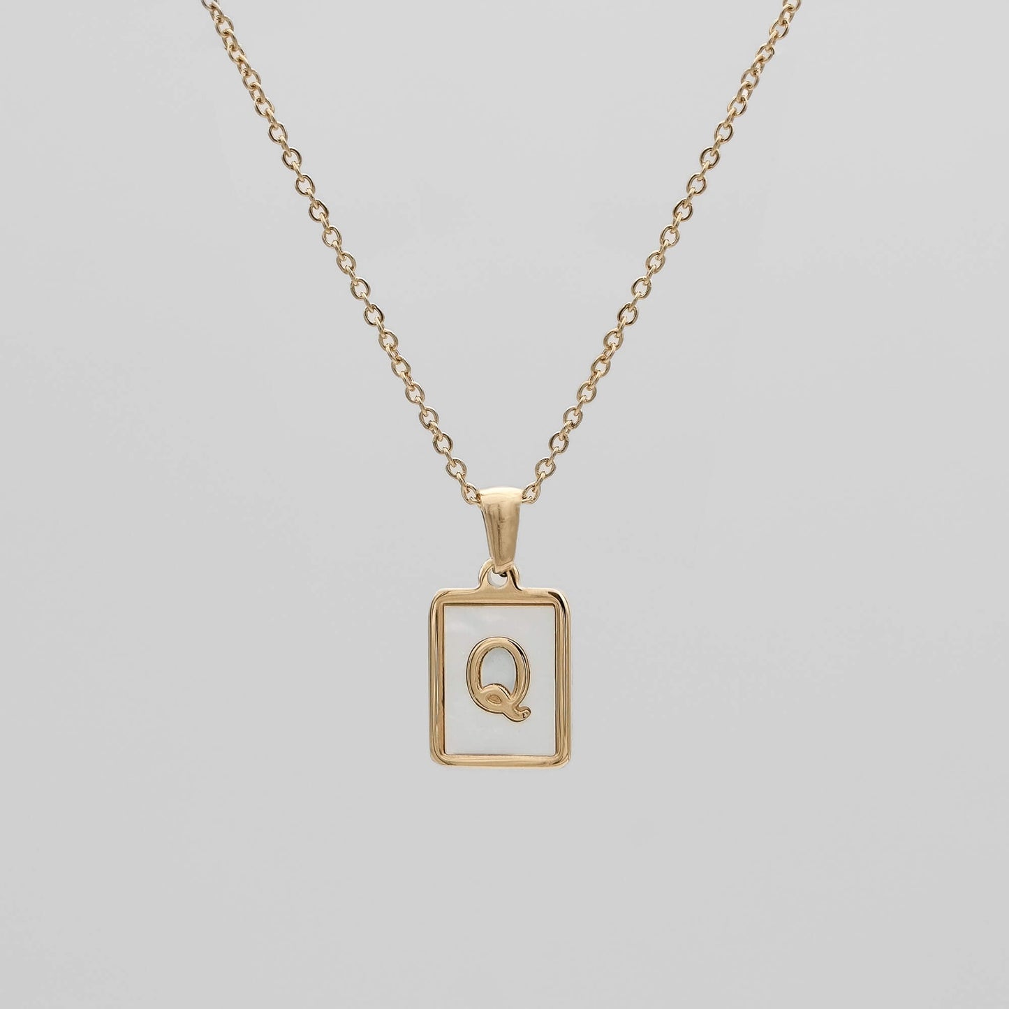 Opal Initial necklace