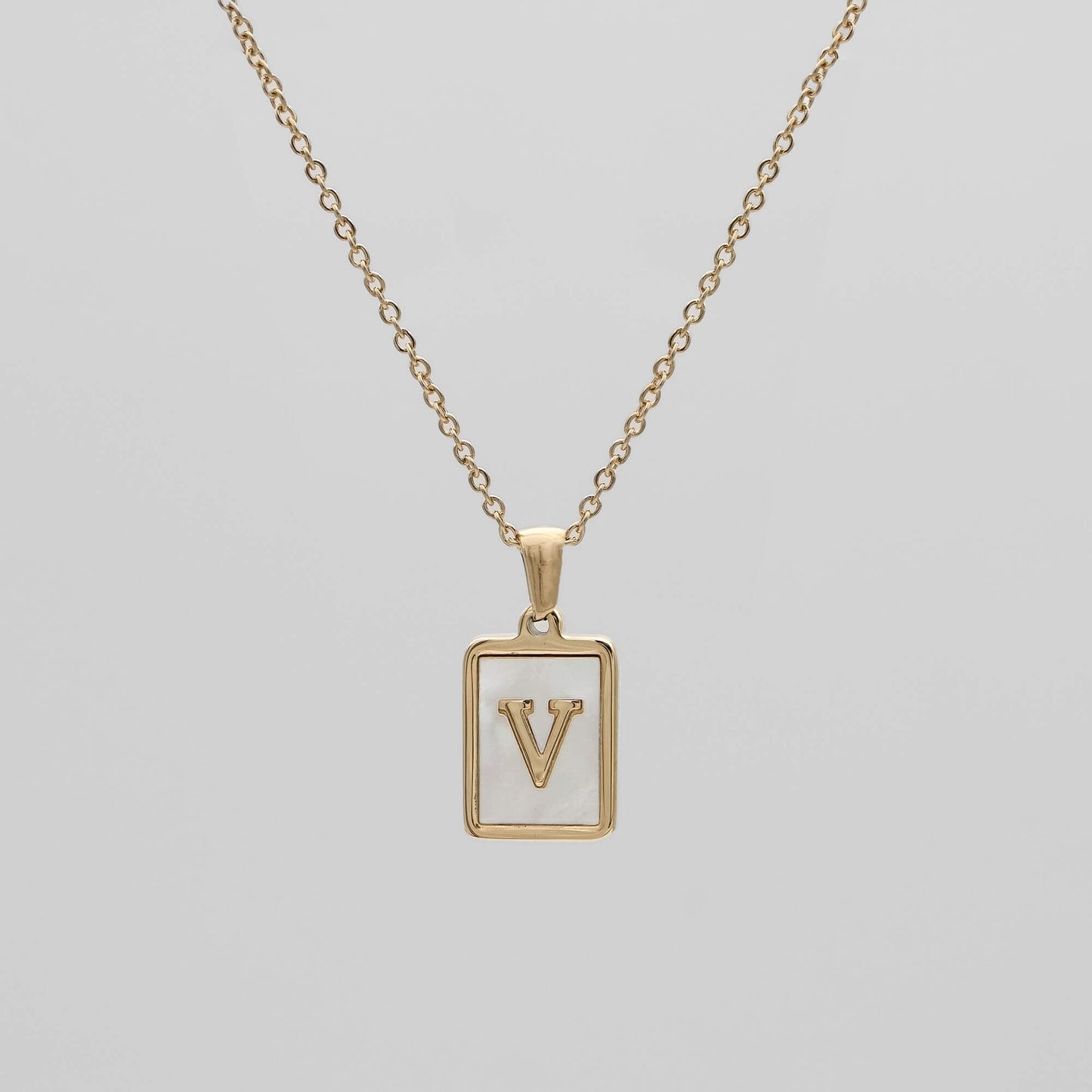 Opal Initial necklace