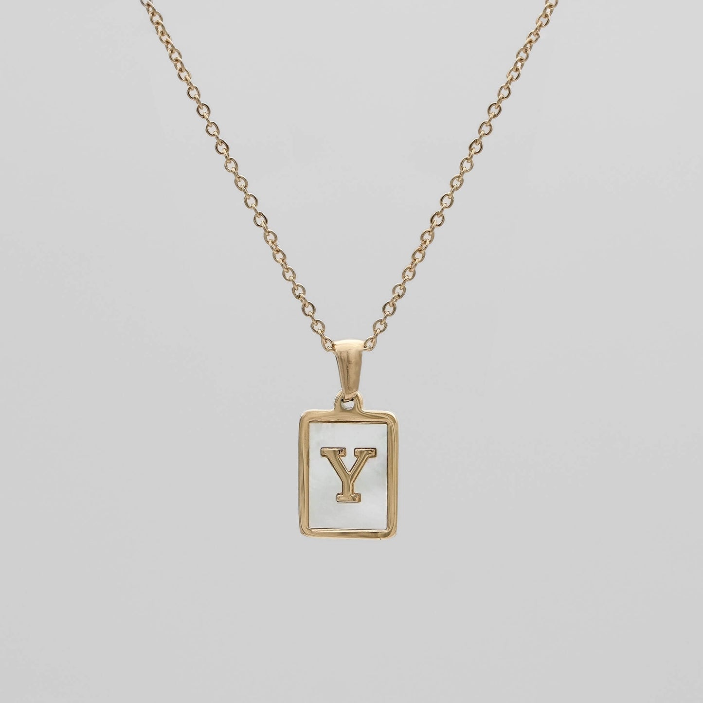 Opal Initial necklace