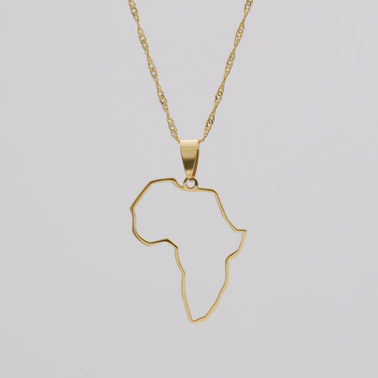 Africa Outline Necklace