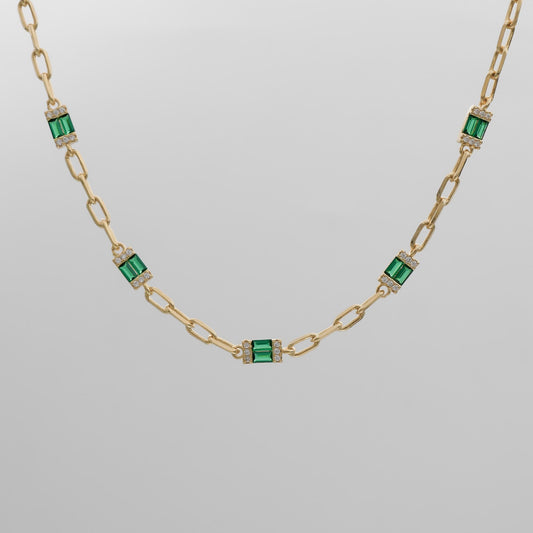 Jenna Emerald Stone Necklace