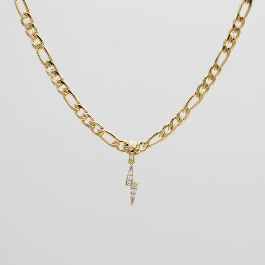 ICY Lightning Bolt Figaro Necklace
